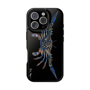 Blue Crab MagSafe Black iPhone Case