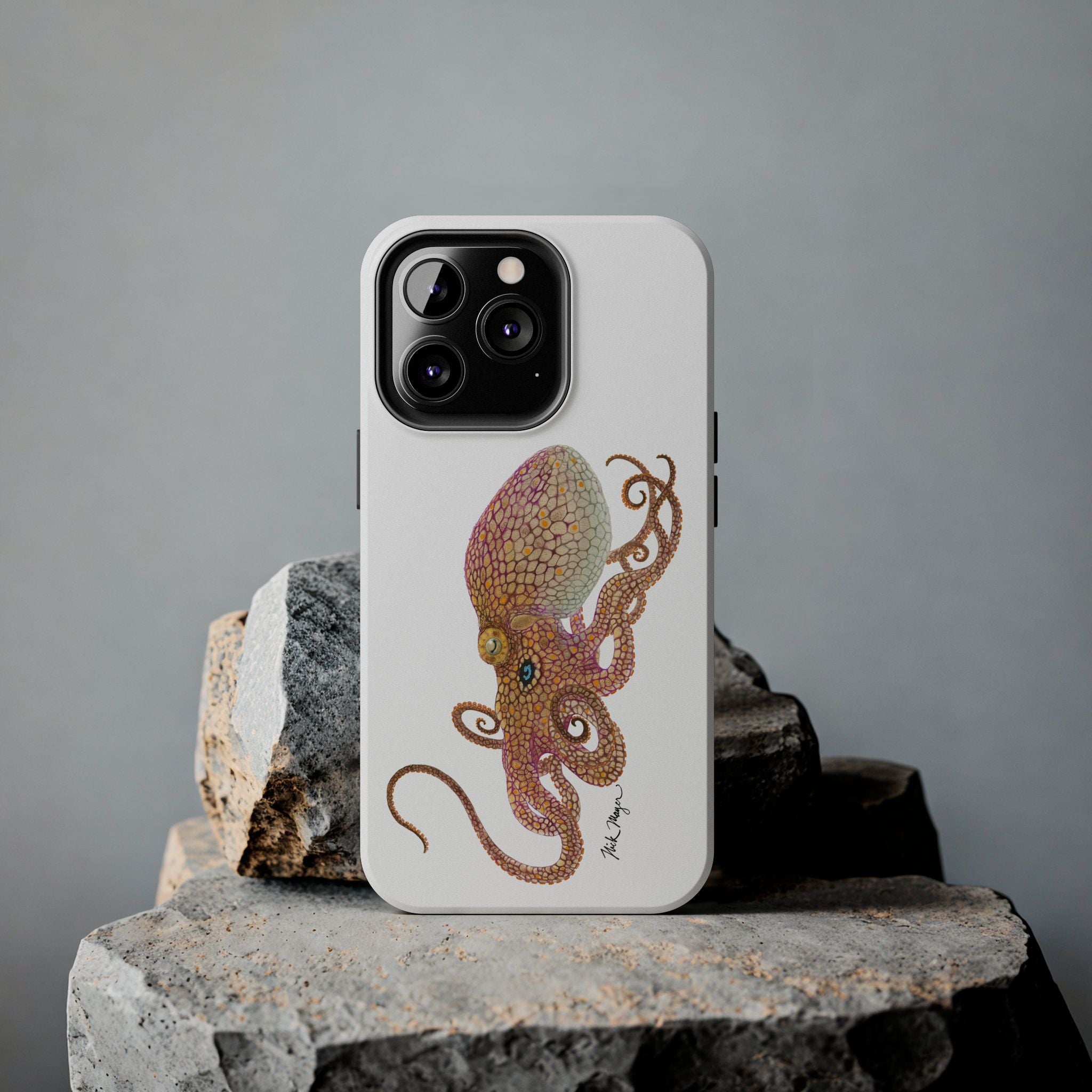 Two Spot Octopus White Phone Case (iPhone)