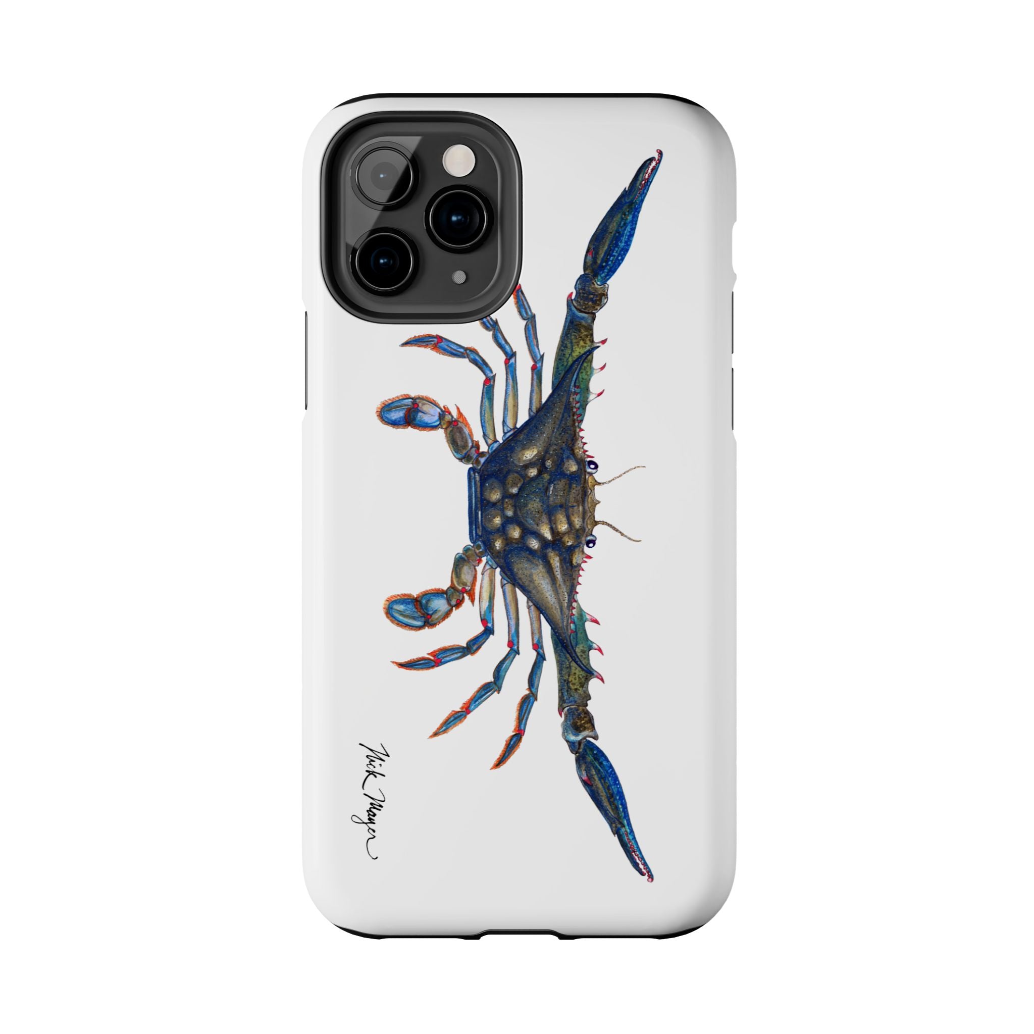 Blue Crab White Phone Case (iPhone)