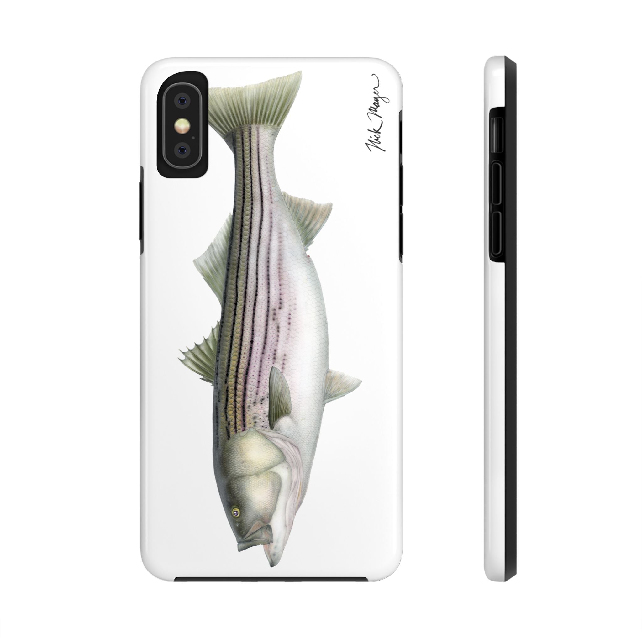 30 lb Striper White Phone Case (iPhone)