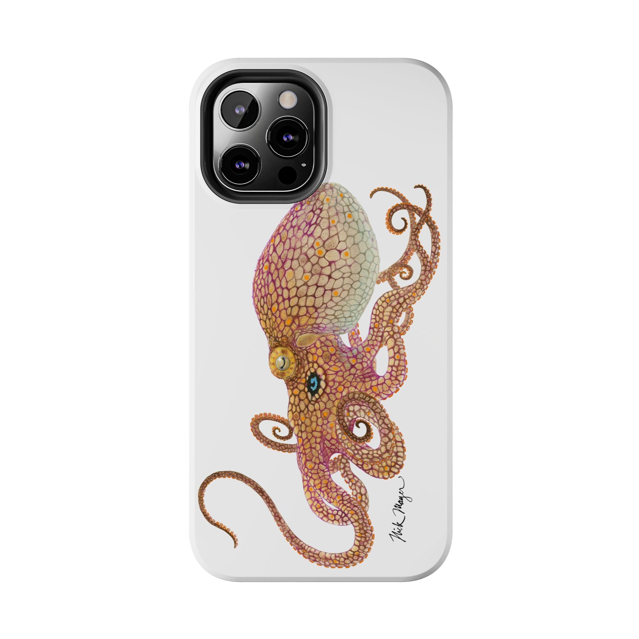 Two Spot Octopus White Phone Case (iPhone)