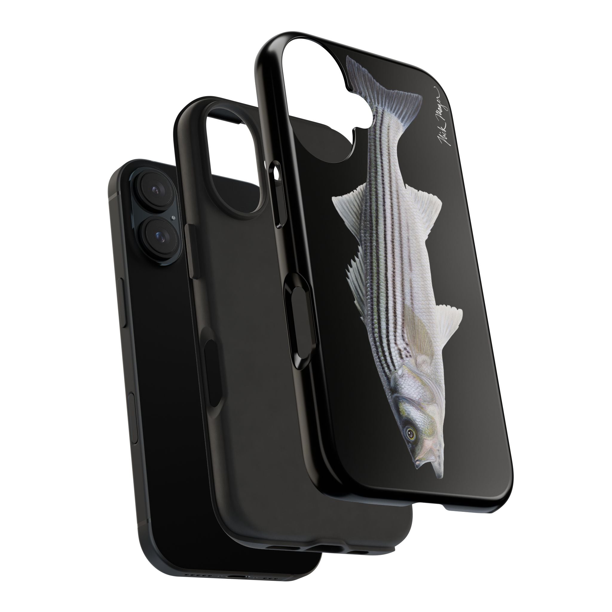 Schoolie Striper Black Phone Case (iPhone)