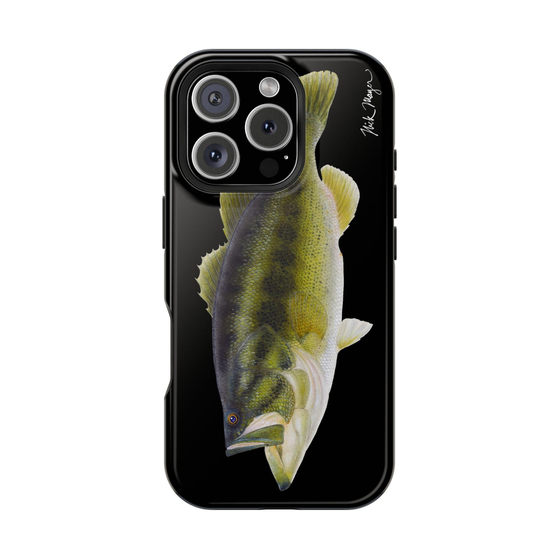 Largemouth Bass MagSafe Black iPhone Case