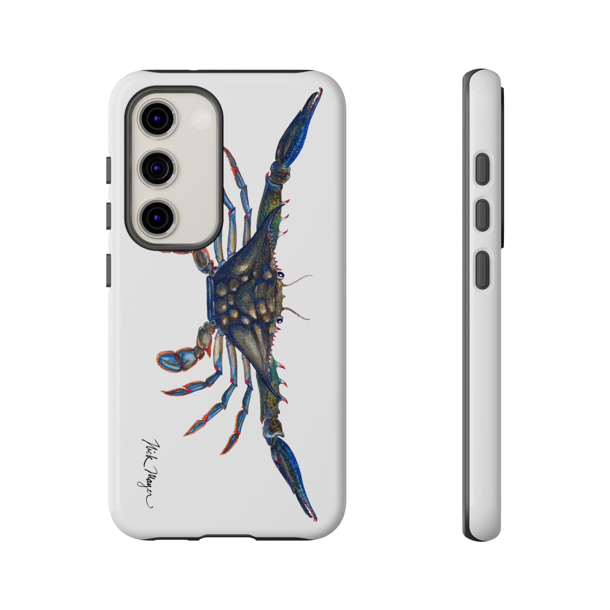 Blue Crab White Phone Case (Samsung)