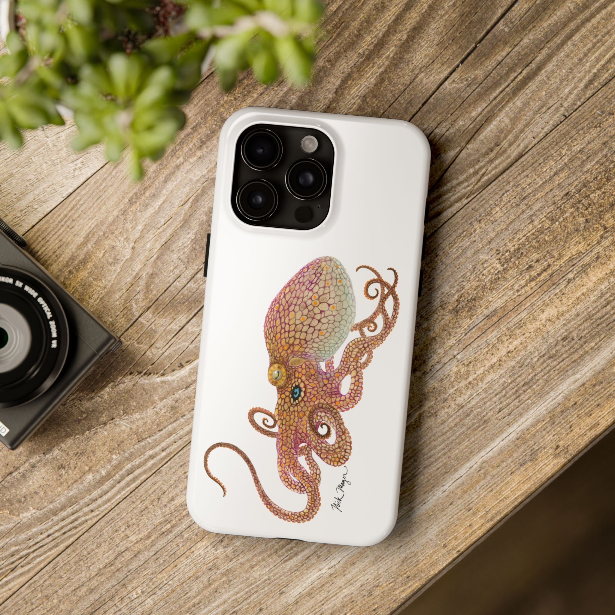 Two Spot Octopus White Phone Case (iPhone)