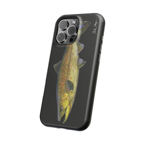 Brown Trout MagSafe Black iPhone Case