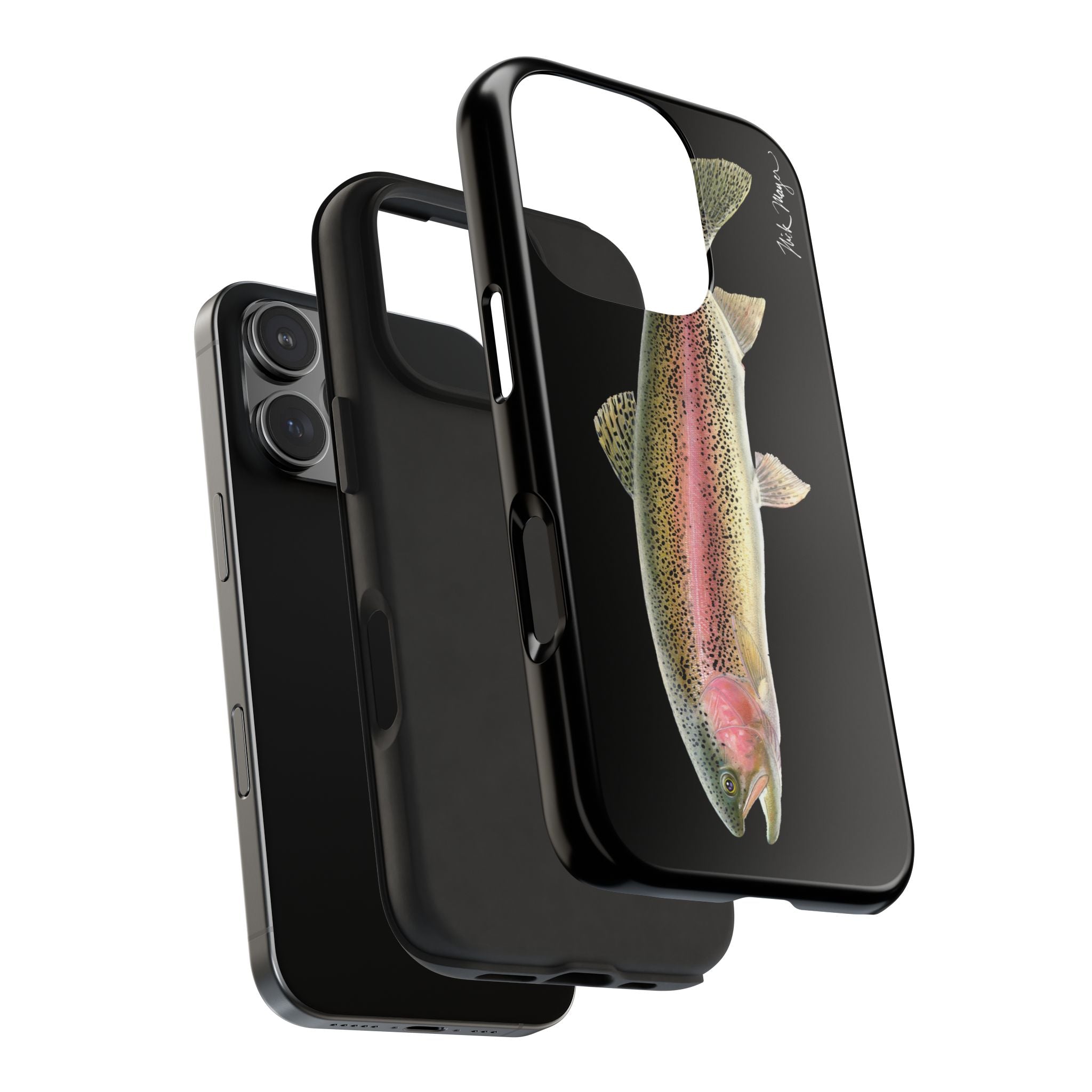 Rainbow Trout Black Phone Case (iPhone)