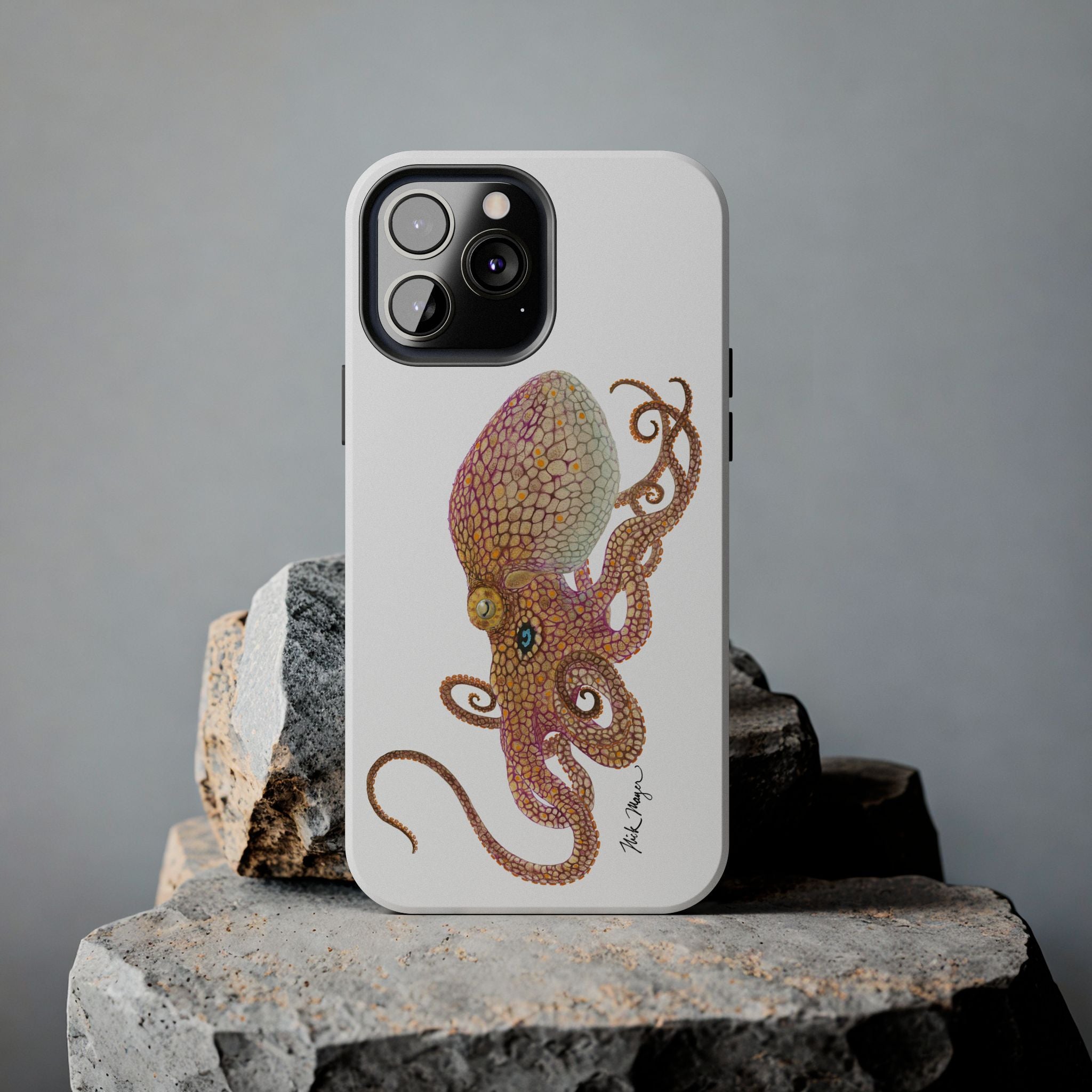 Two Spot Octopus White Phone Case (iPhone)