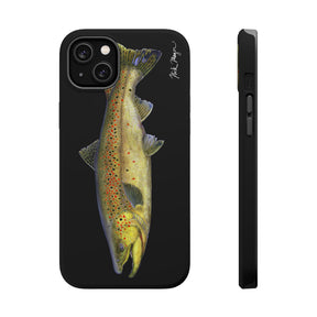 Brown Trout MagSafe Black iPhone Case