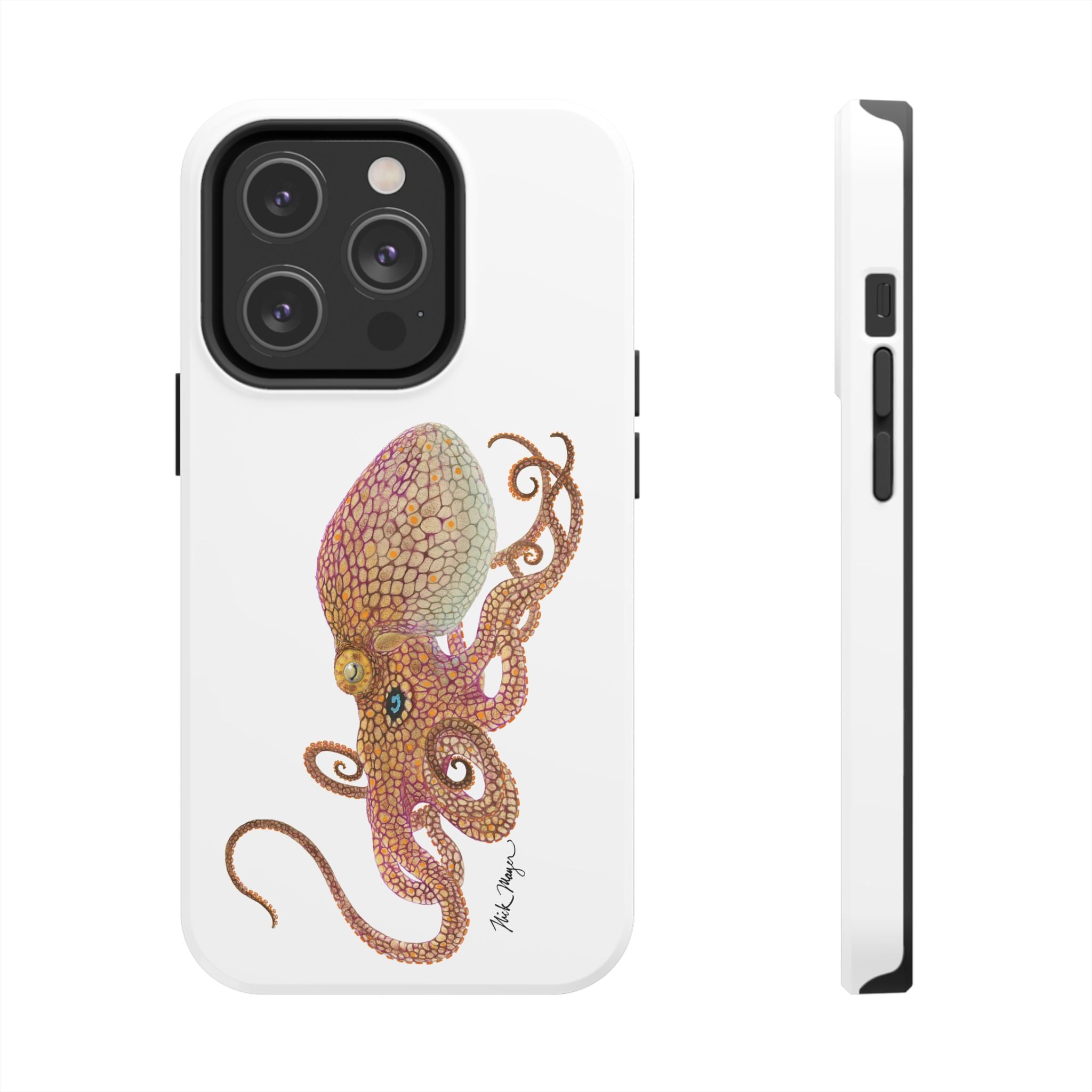 Two Spot Octopus White Phone Case (iPhone)