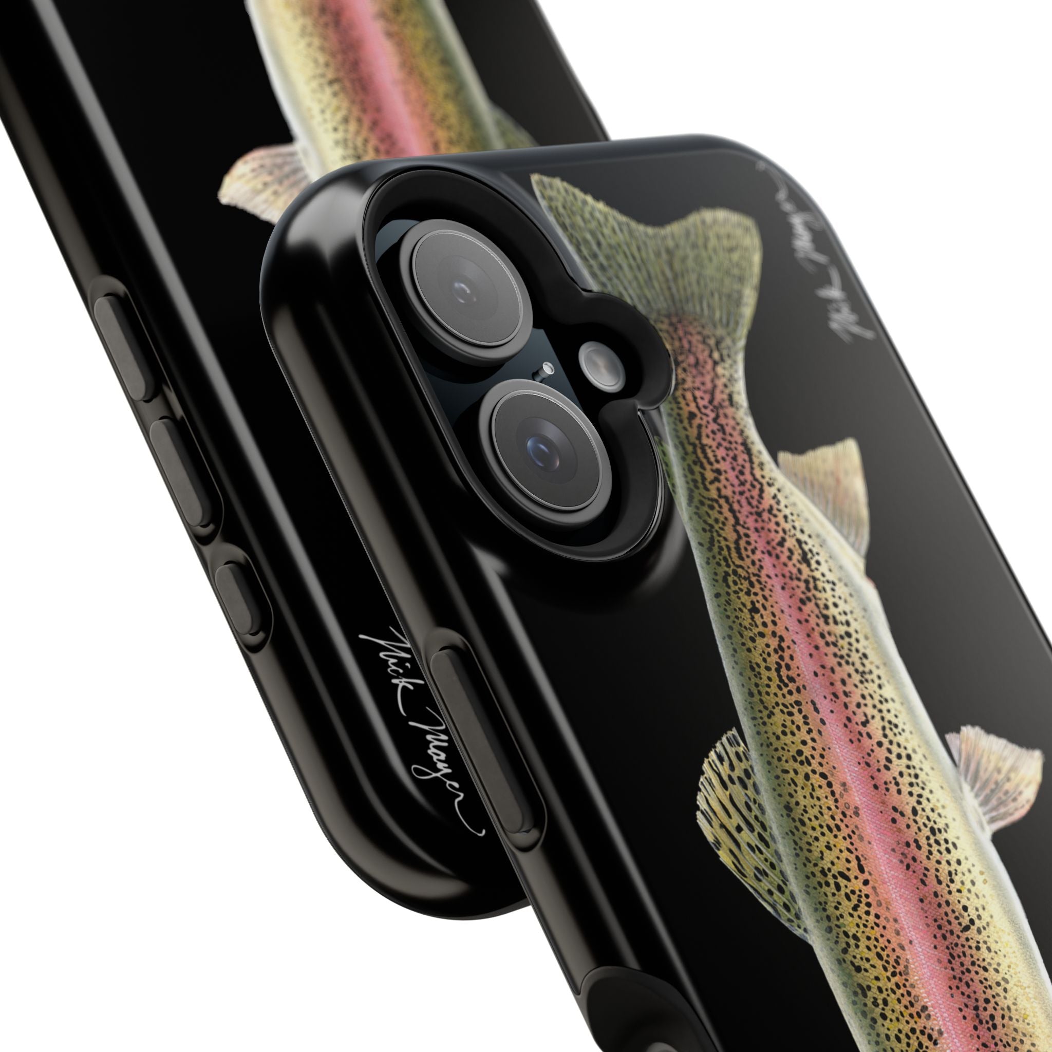 Rainbow Trout MagSafe Black iPhone Case