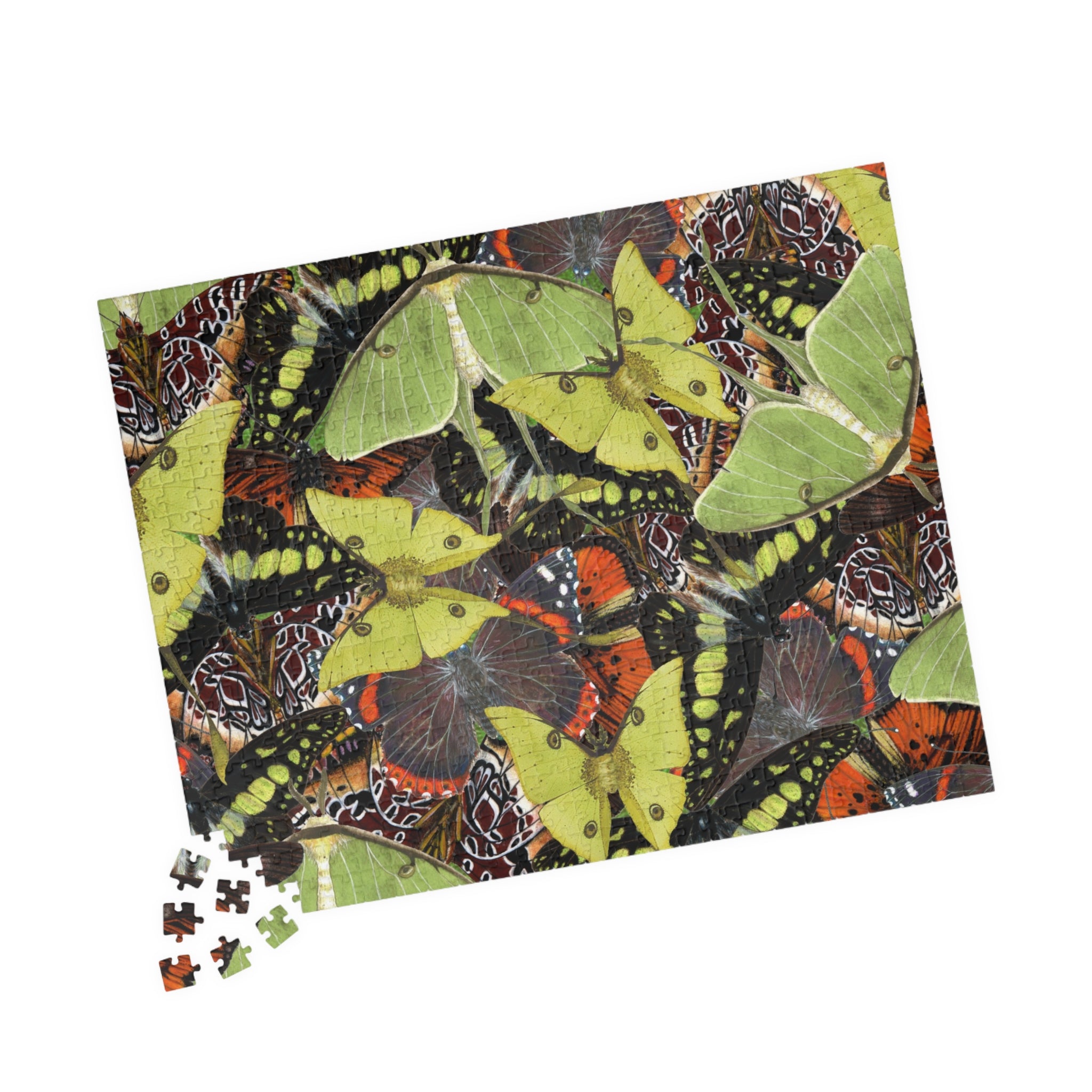 Butterflies and Moths Art Jigsaw Puzzle (110, 252, 520, 1014-piece)