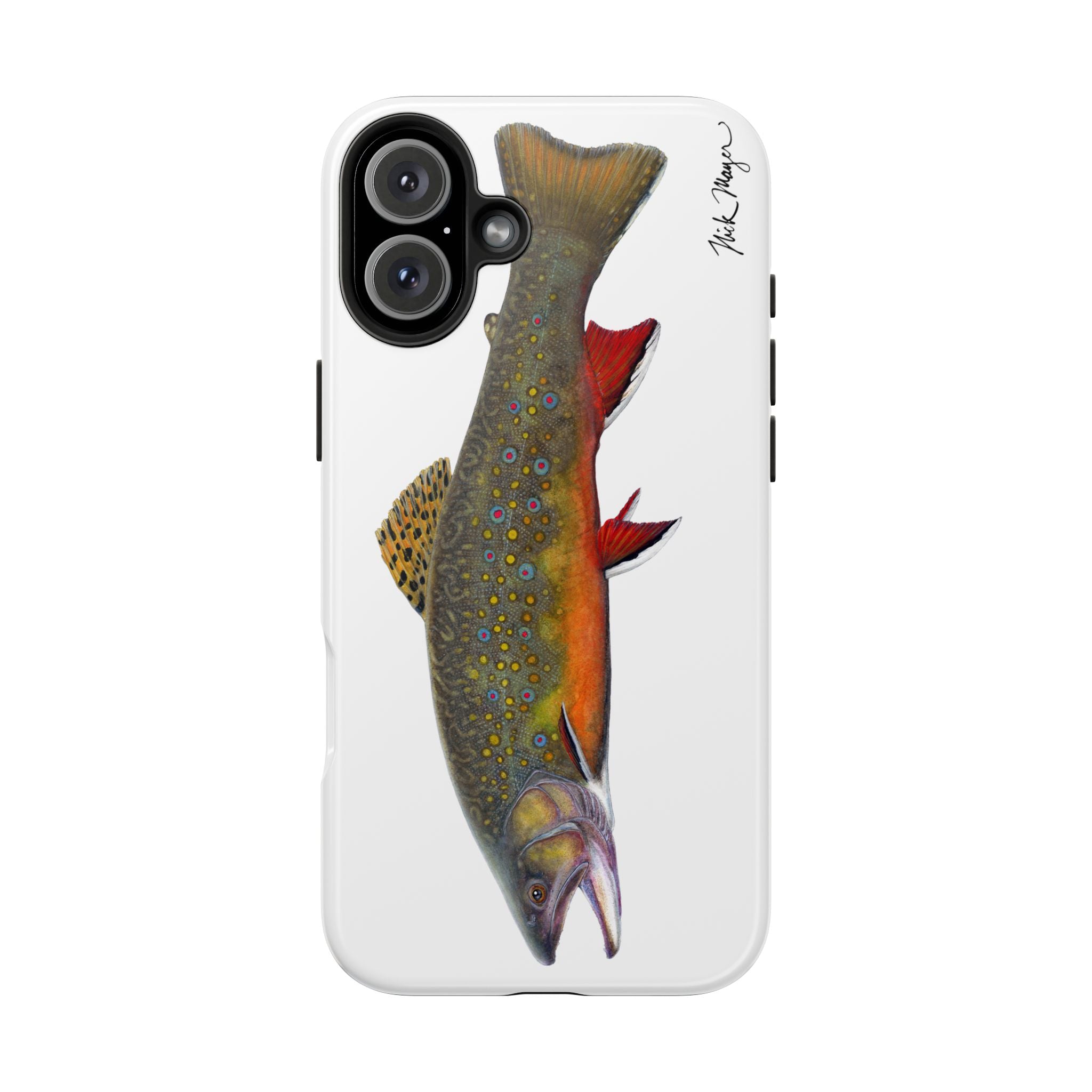 Brook Trout White Phone Case (iPhone)