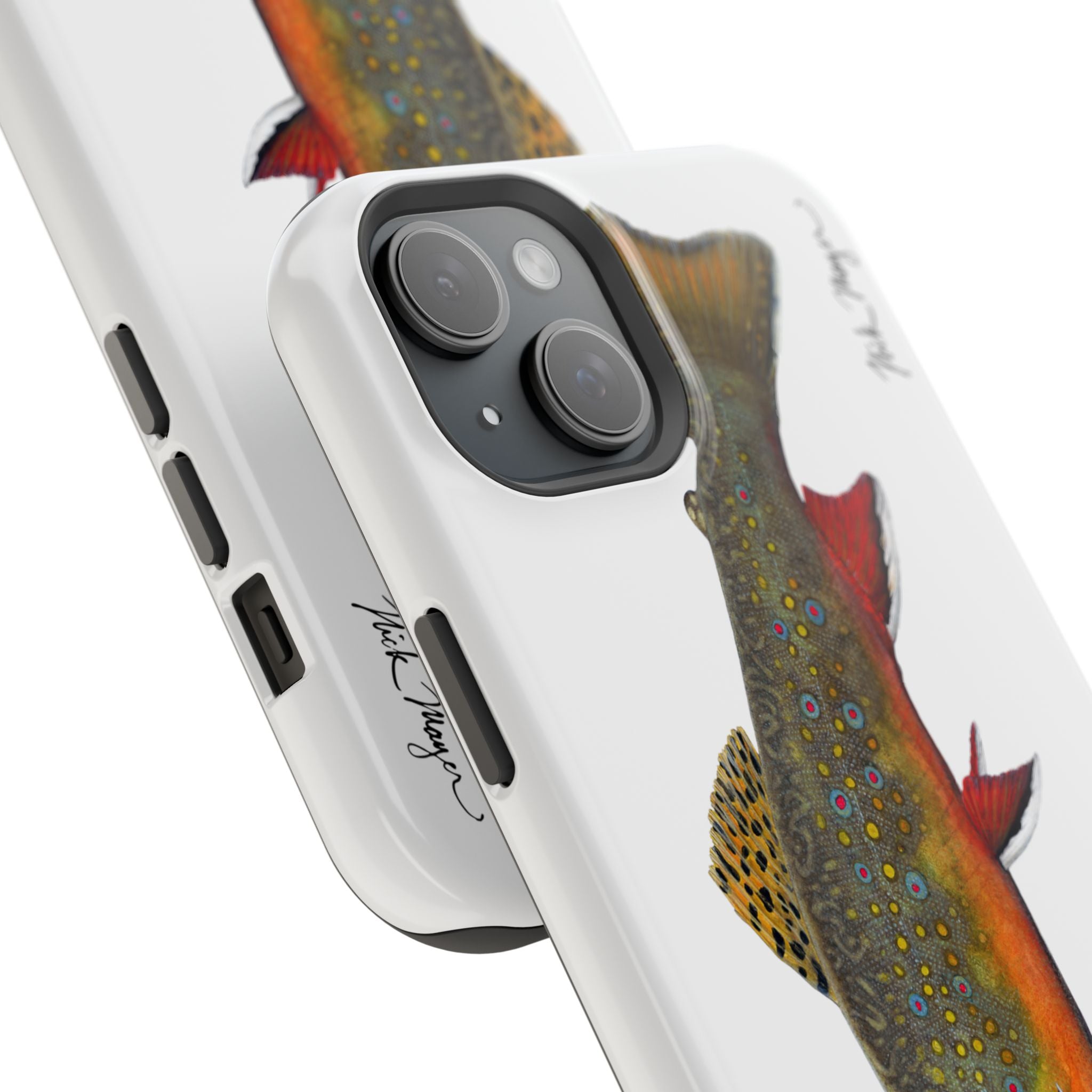 Brook Trout MagSafe White iPhone Case