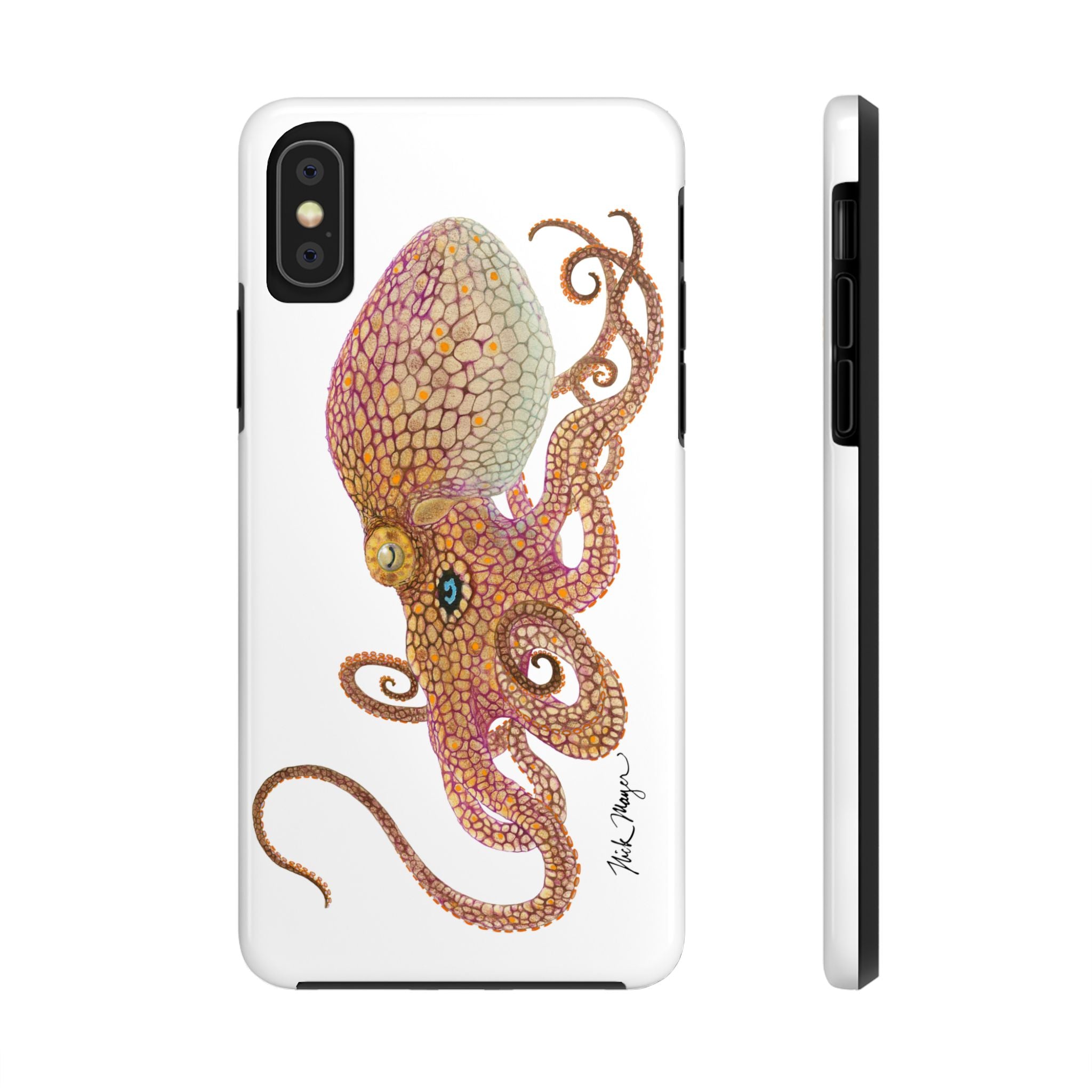 Two Spot Octopus White Phone Case (iPhone)