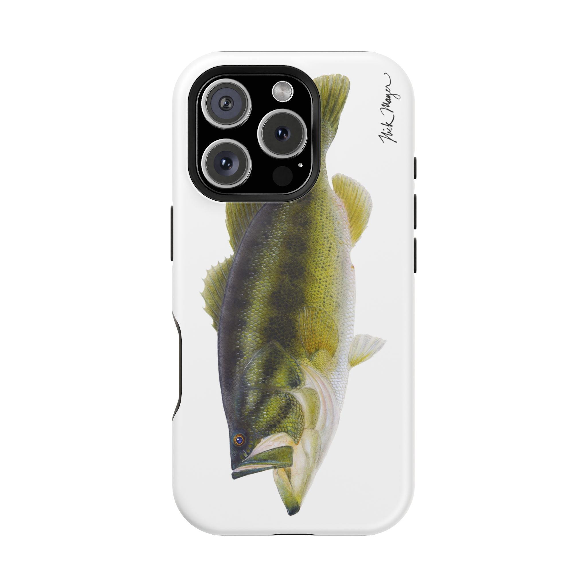 Largemouth Bass MagSafe White iPhone Case