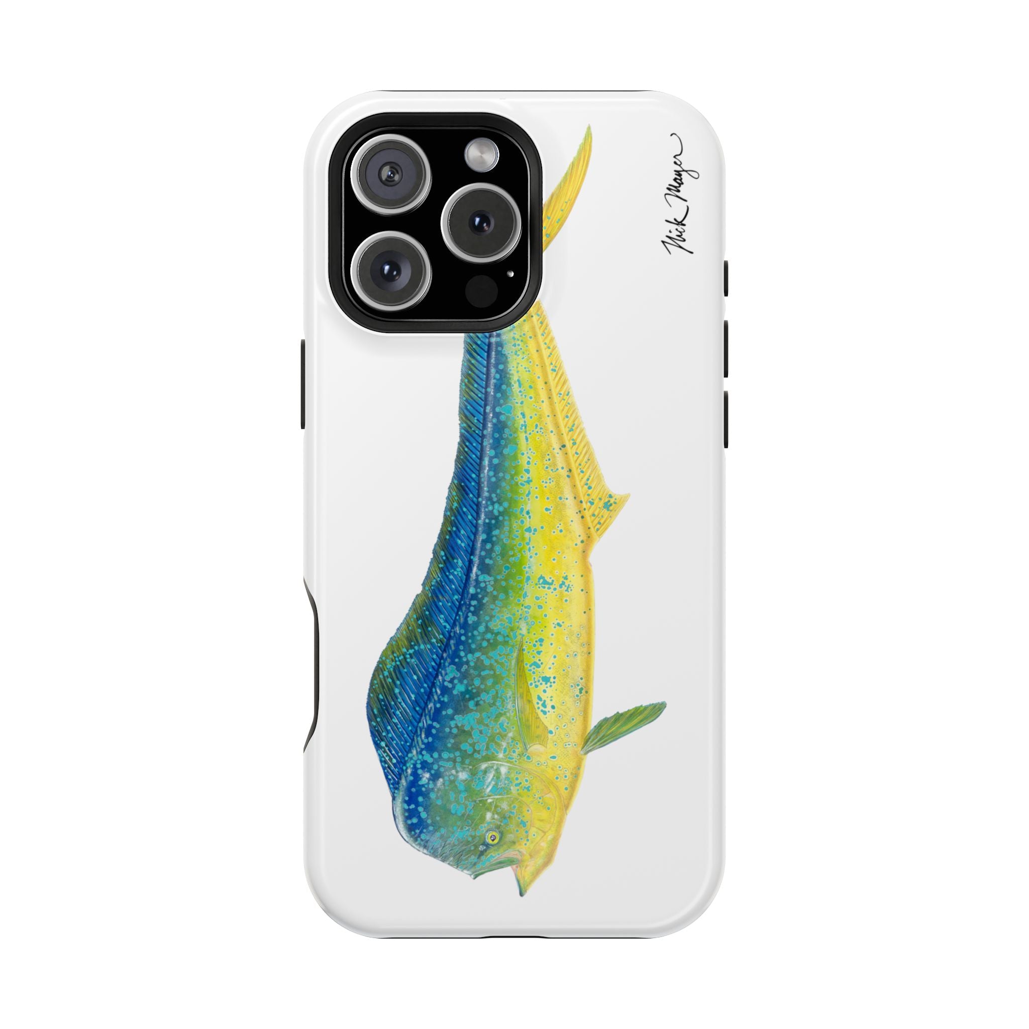 Bull Mahi MagSafe White iPhone Case