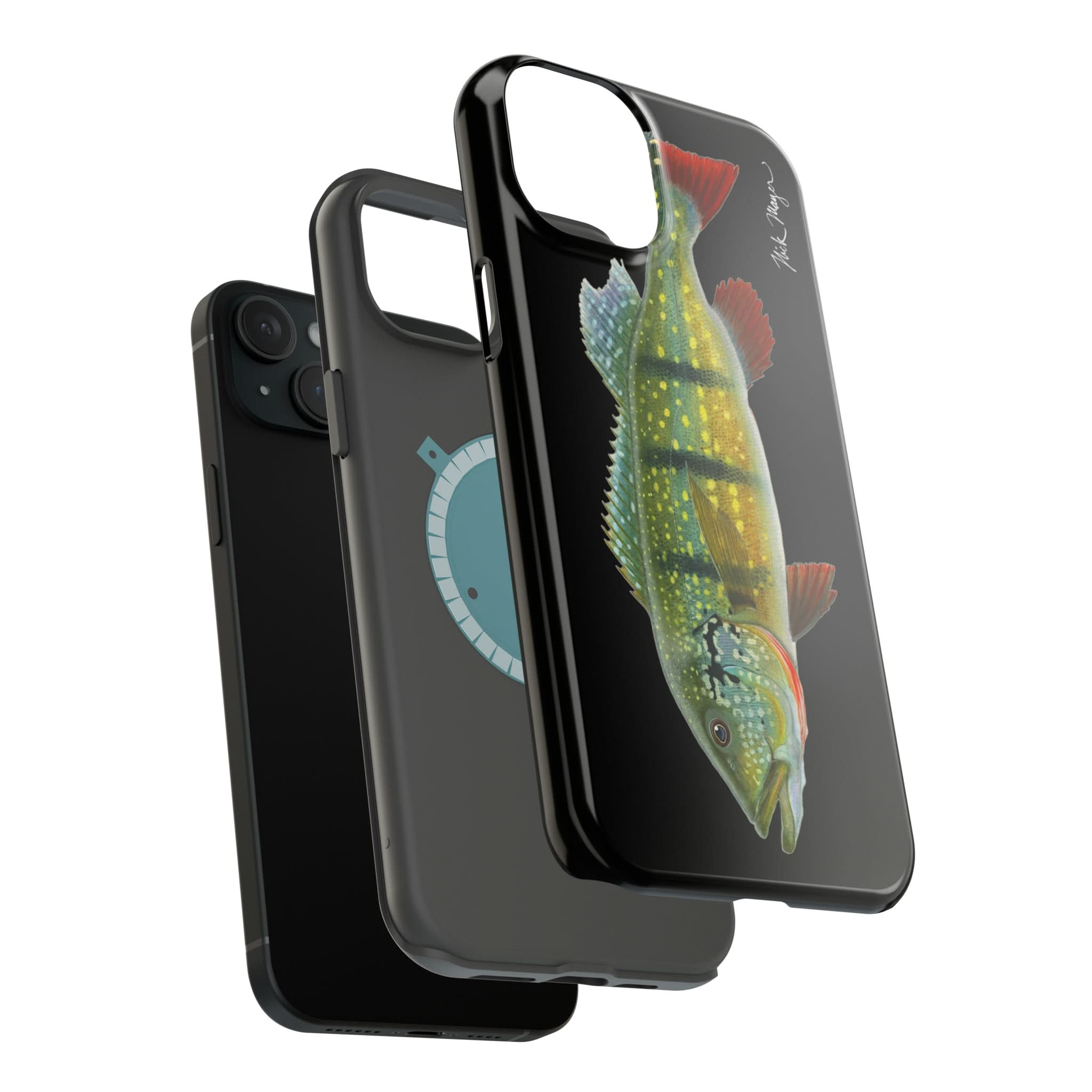 Peacock Bass MagSafe Black iPhone Case