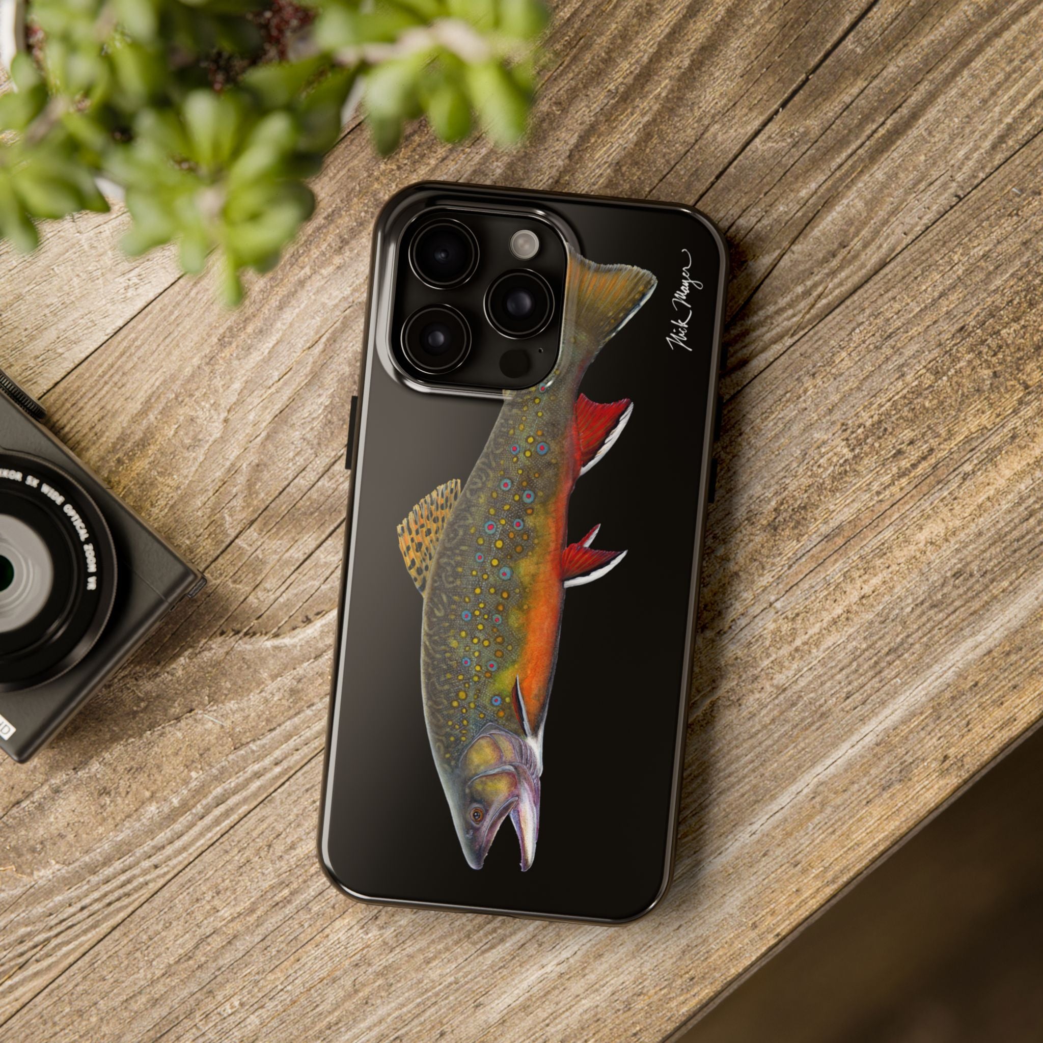 Brook Trout Black Phone Case (iPhone)