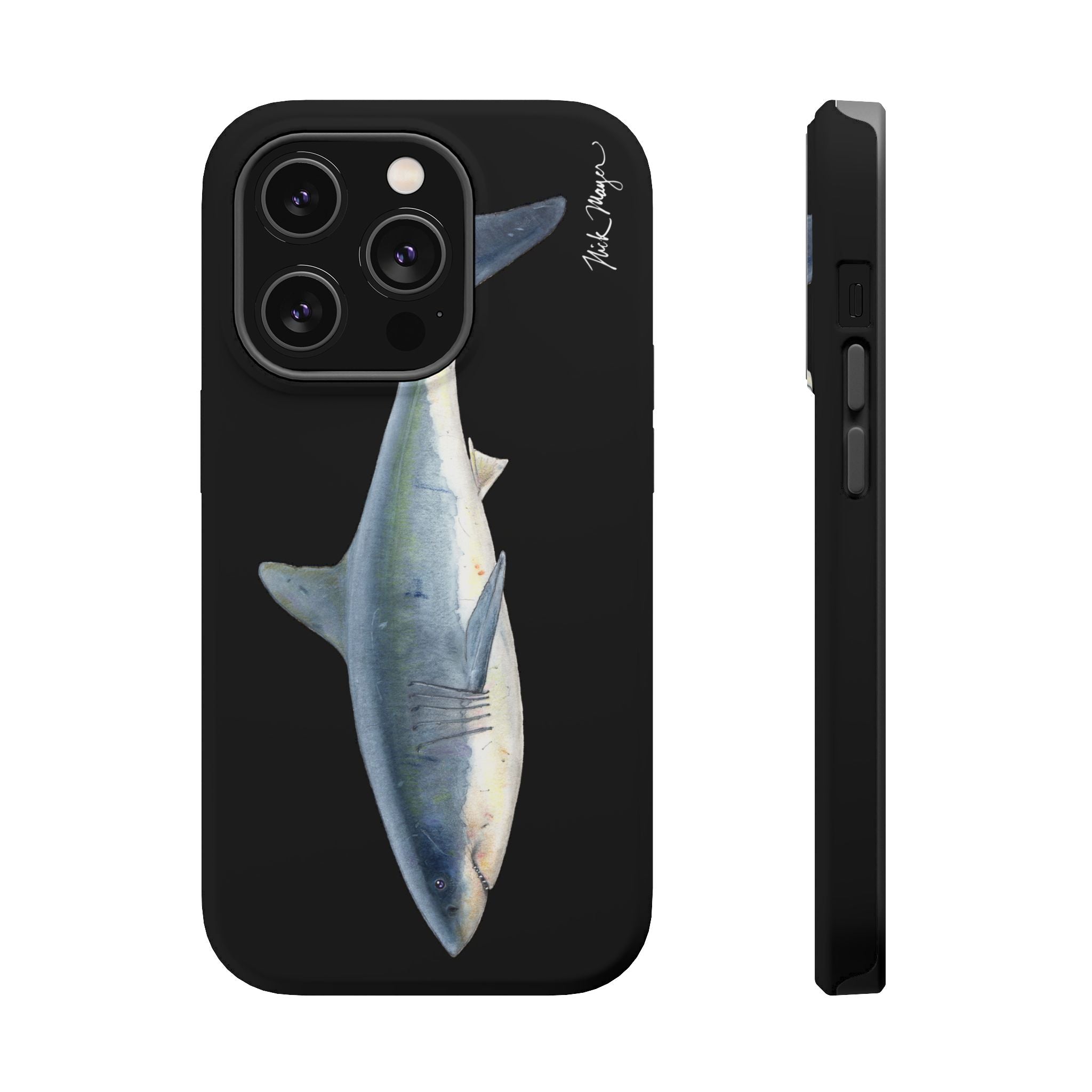 Great White Shark Black MagSafe iPhone Case