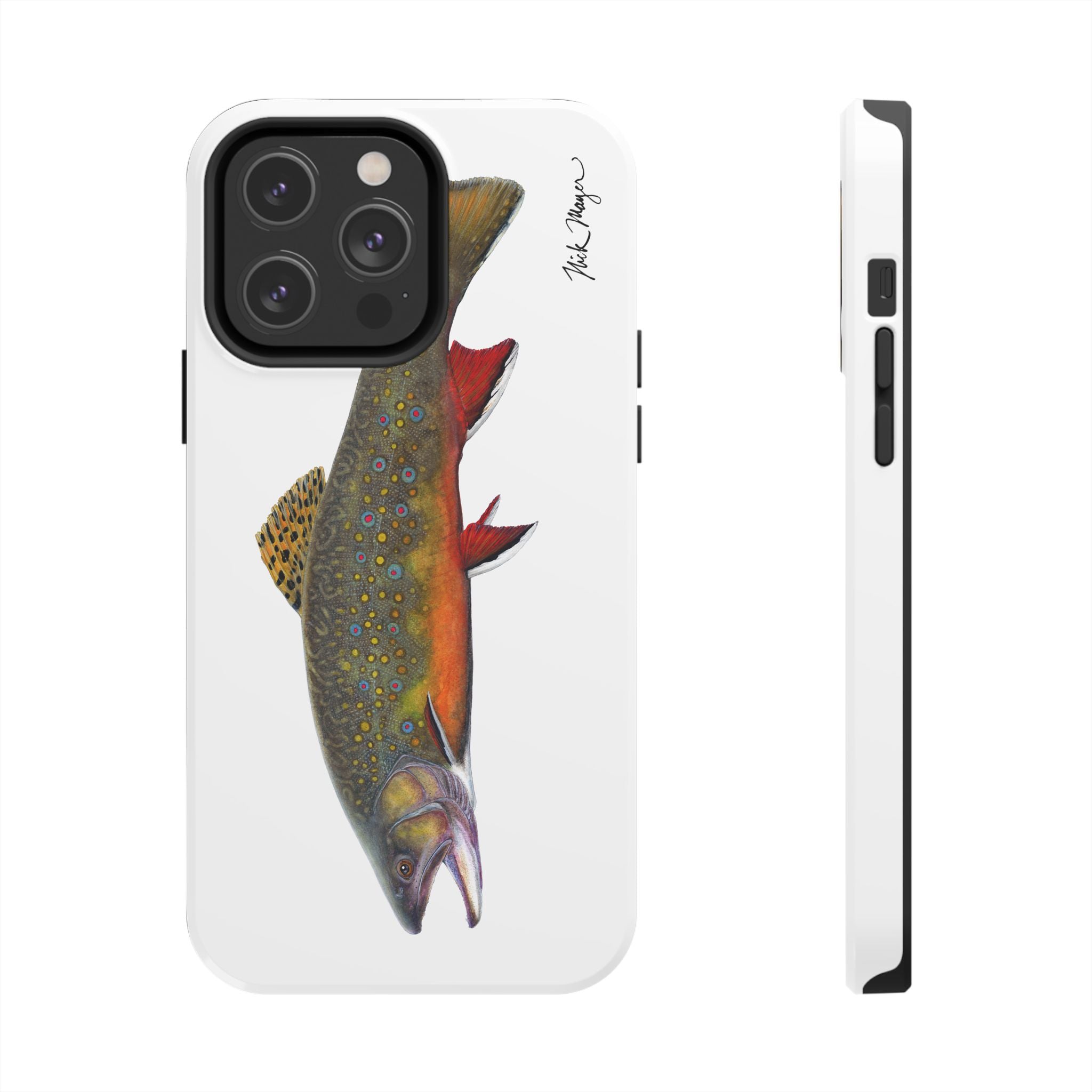 Brook Trout White Phone Case (iPhone)