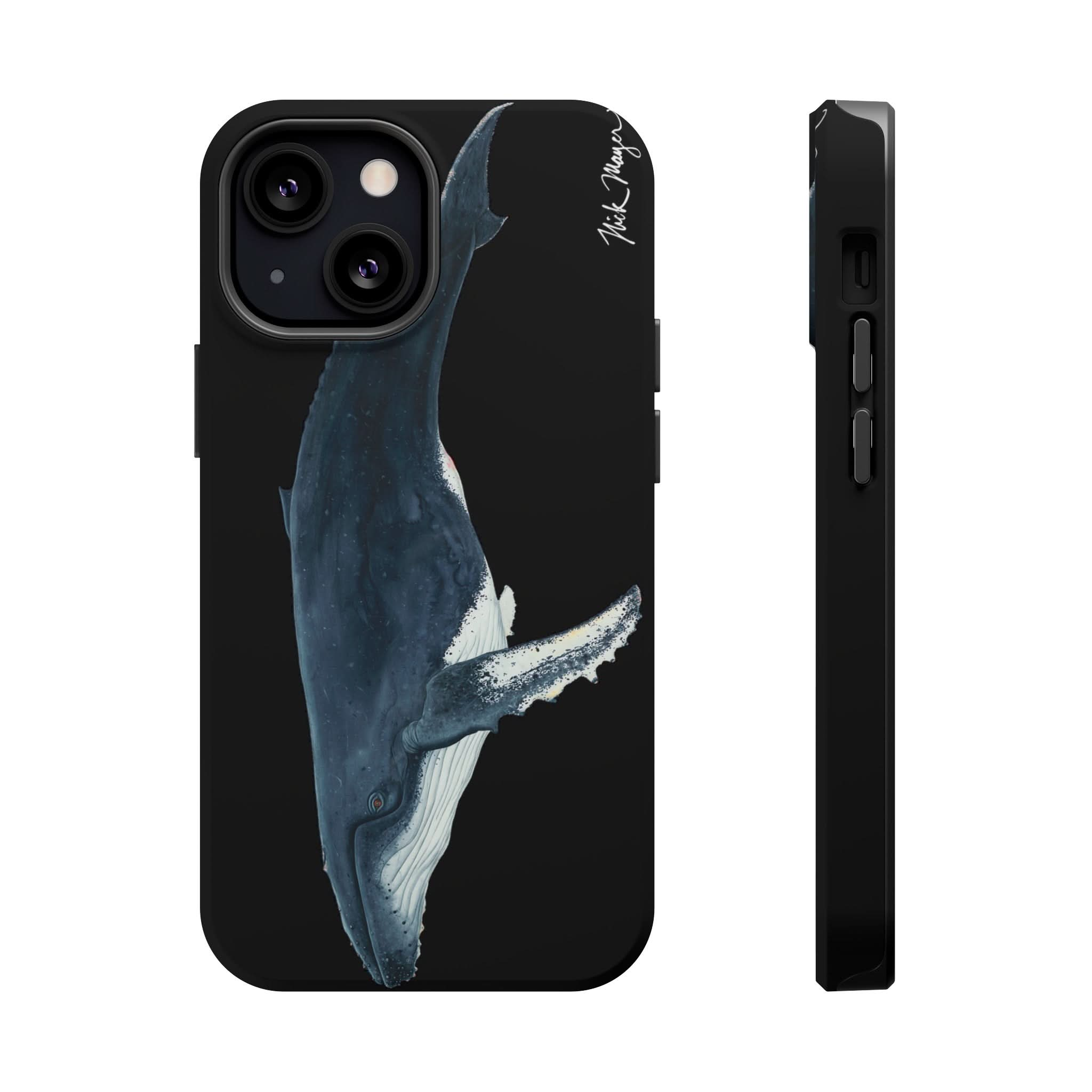 Humpback Whale MagSafe Black iPhone Case