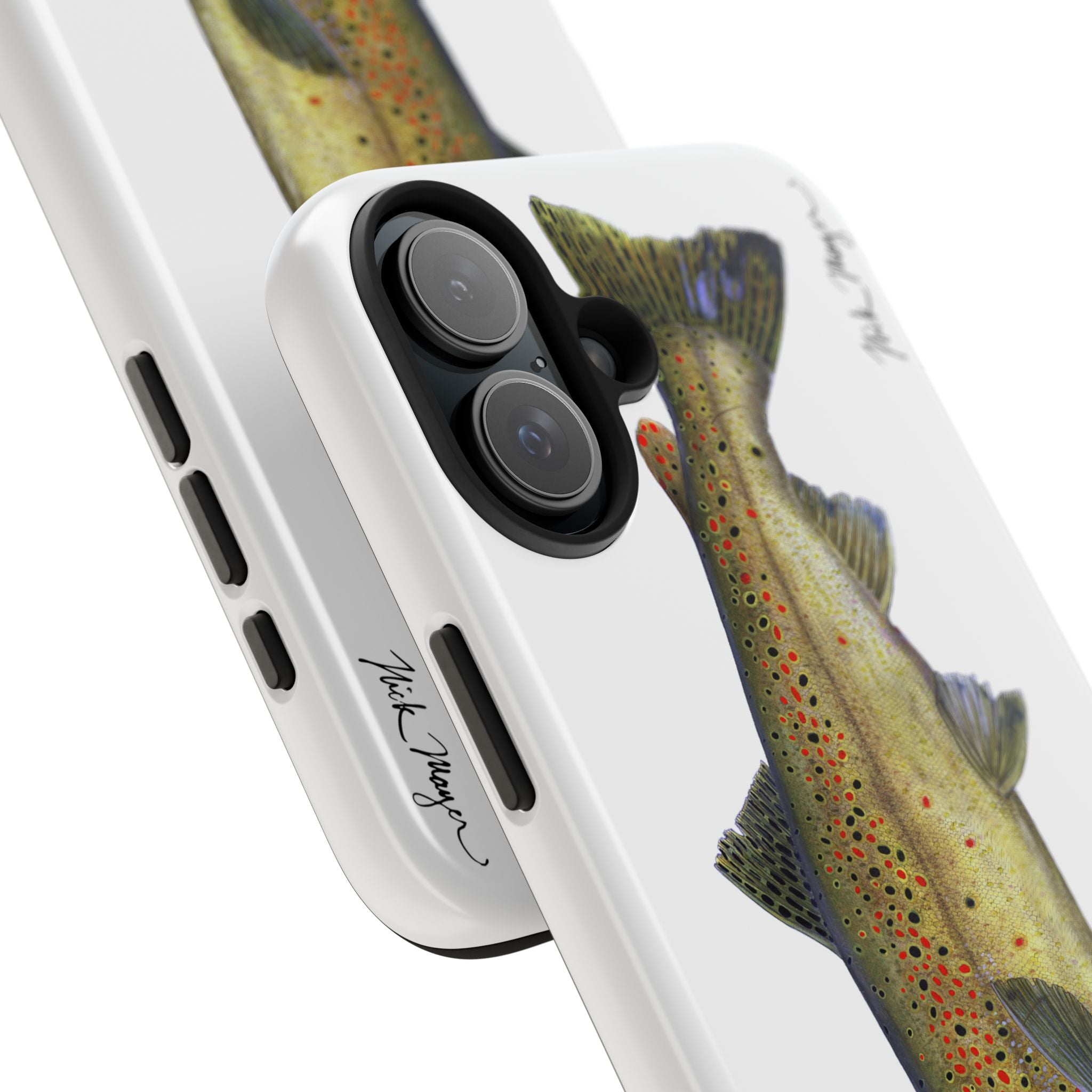 Brown Trout White Phone Case (iPhone)