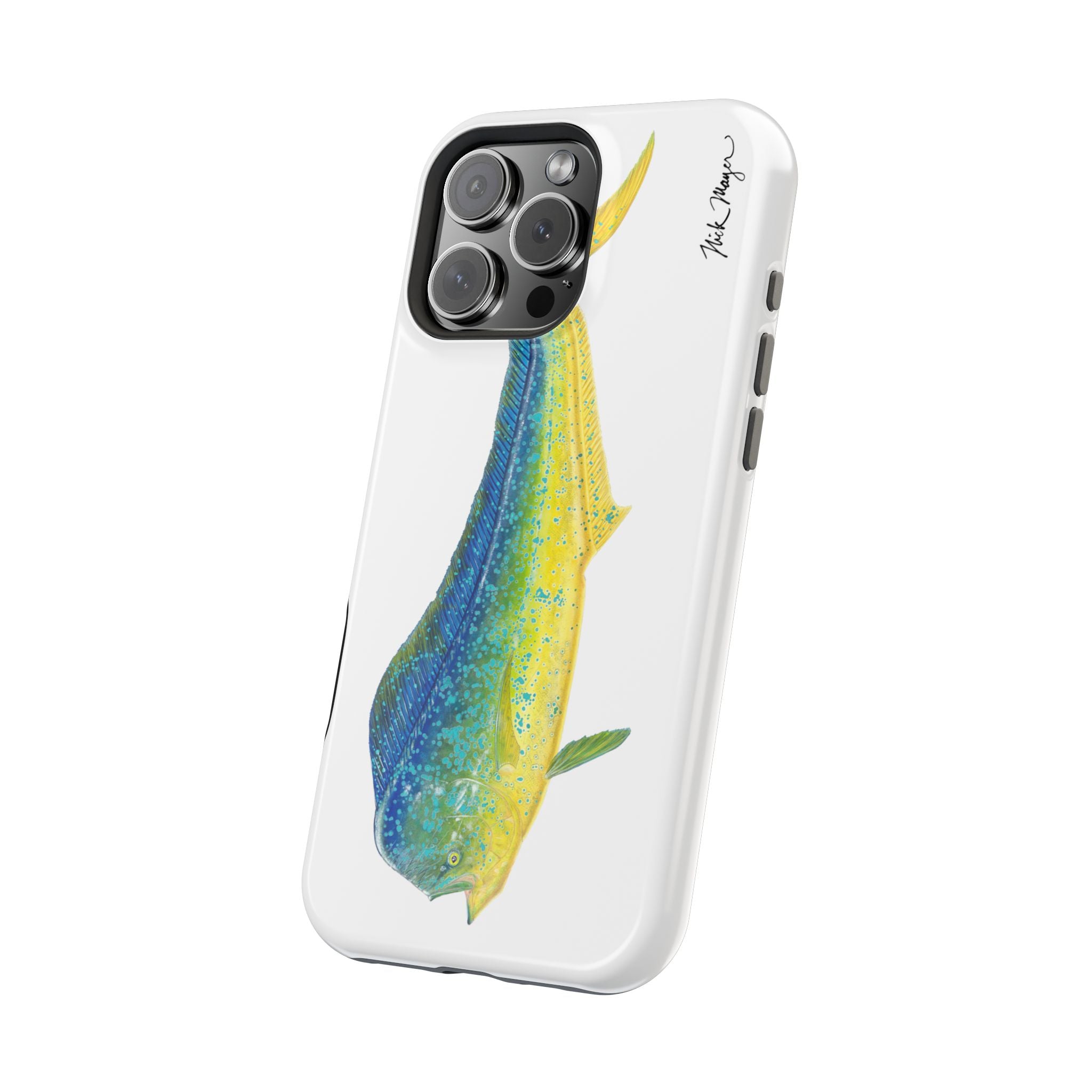 Bull Mahi MagSafe White iPhone Case