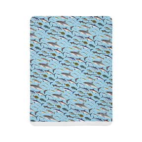 NE Fish Super Soft Fleece Sherpa Blanket