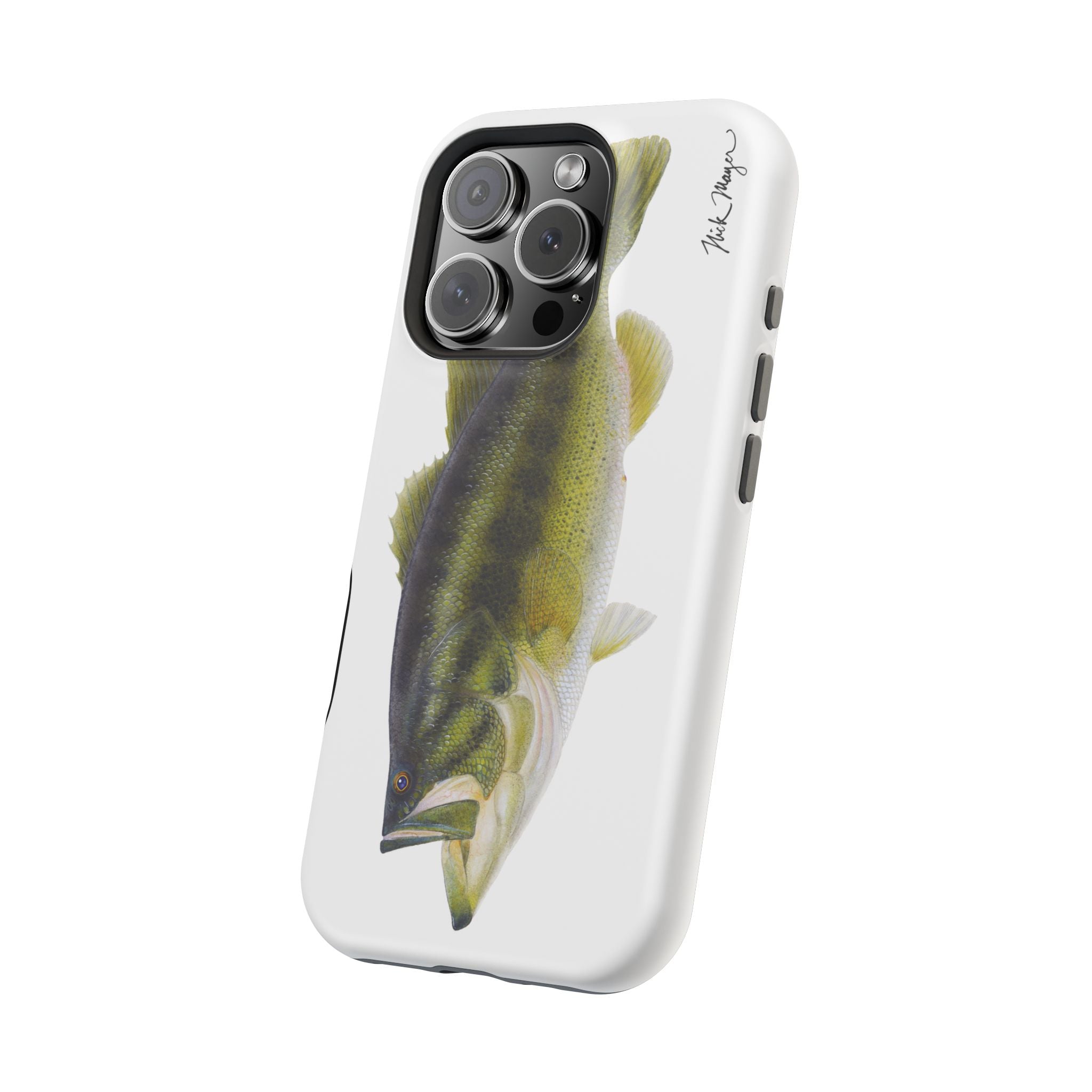 Largemouth Bass MagSafe White iPhone Case