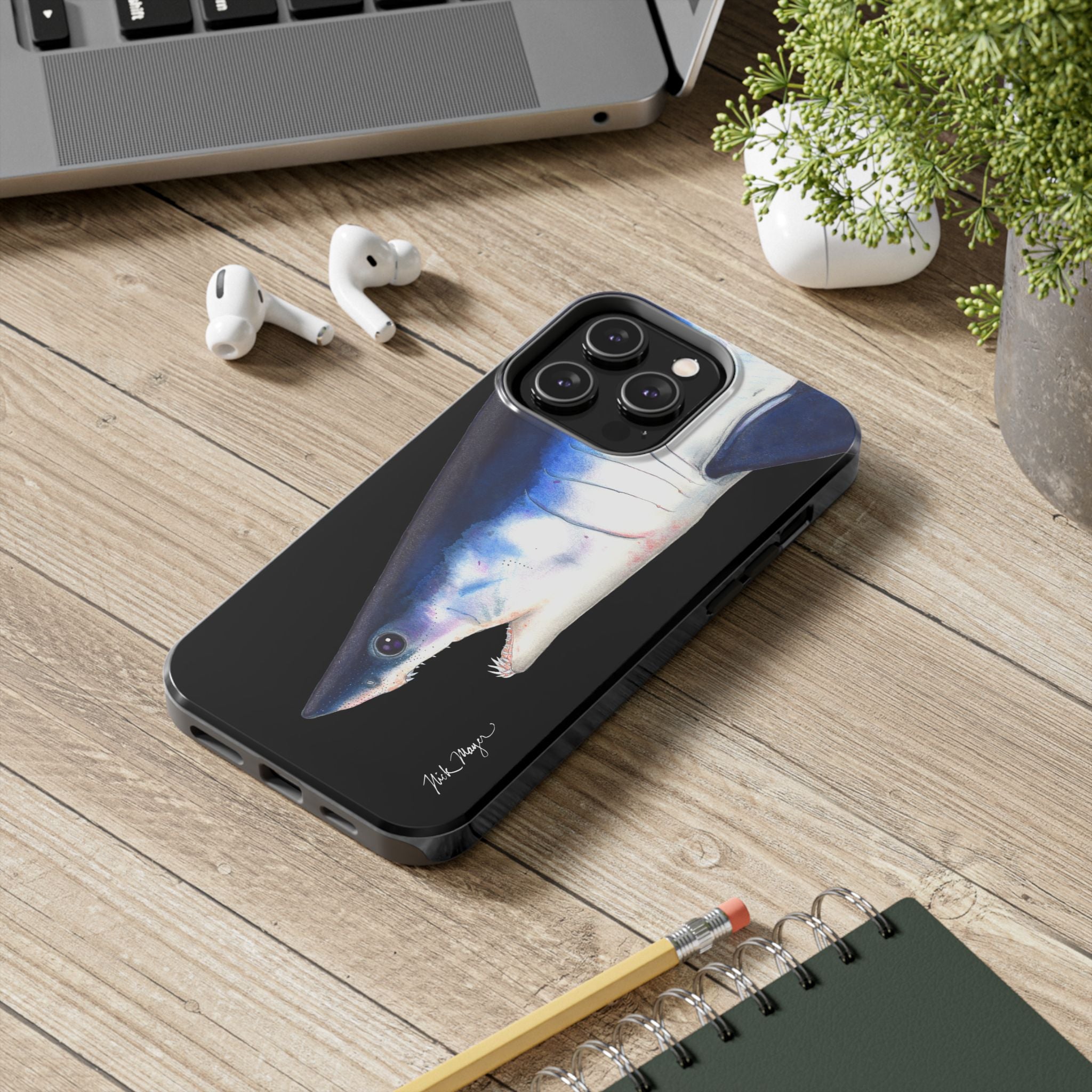 Mako Shark Face Black Case (iPhone)