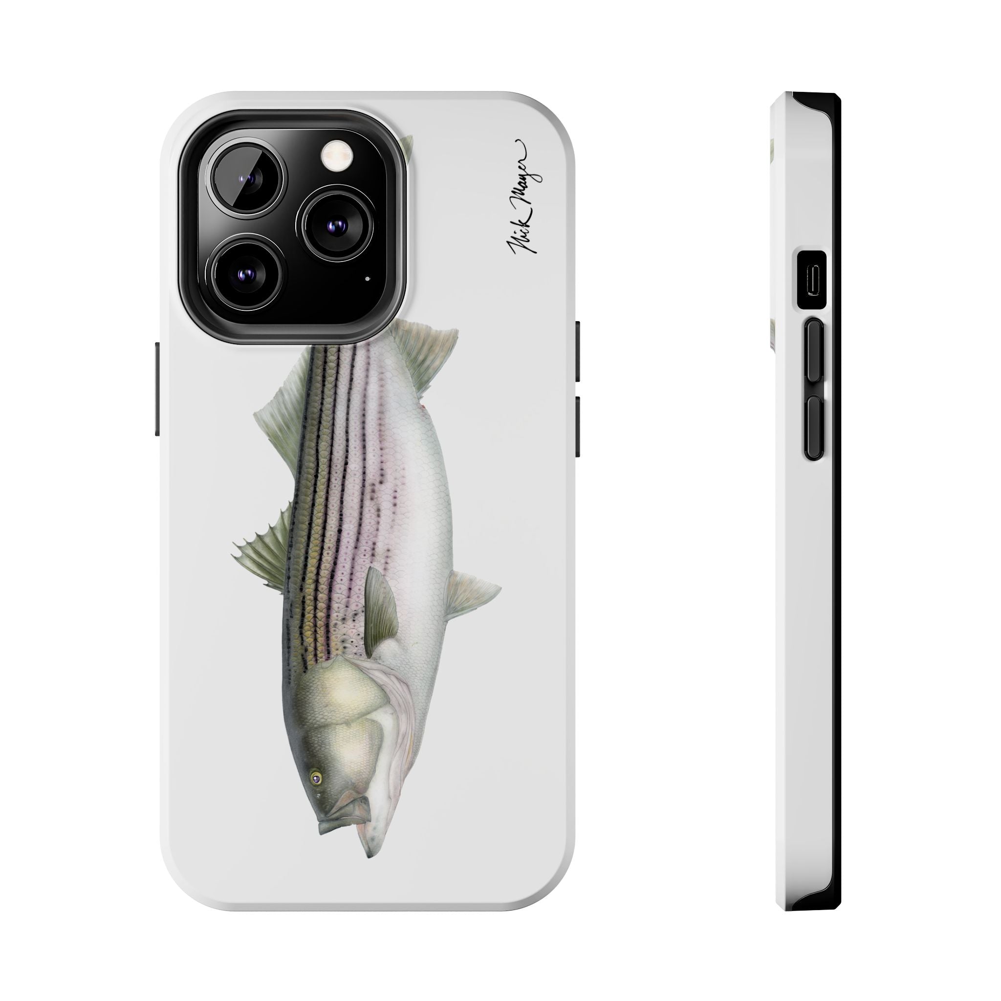 30 lb Striper White Phone Case (iPhone)