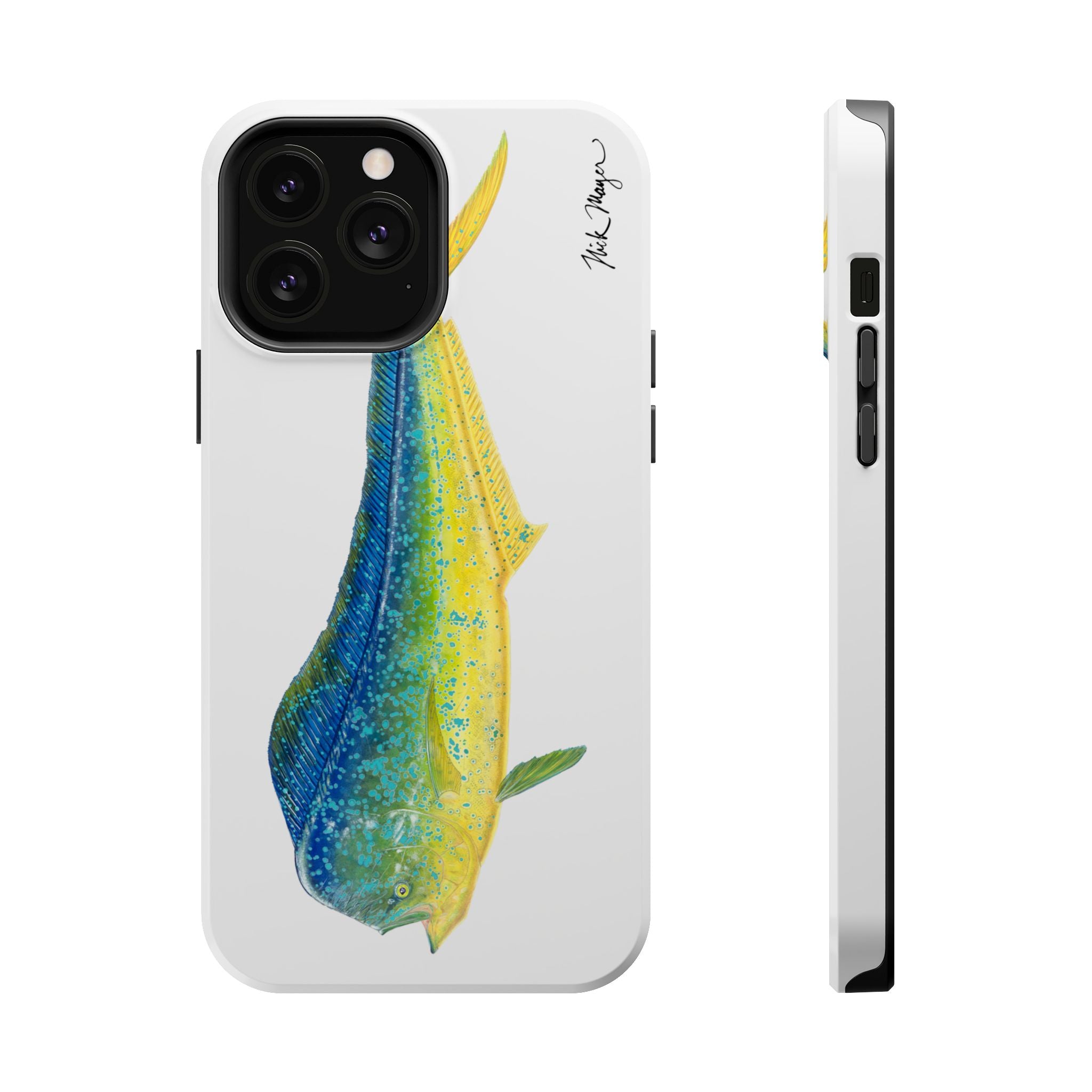 Bull Mahi MagSafe White iPhone Case