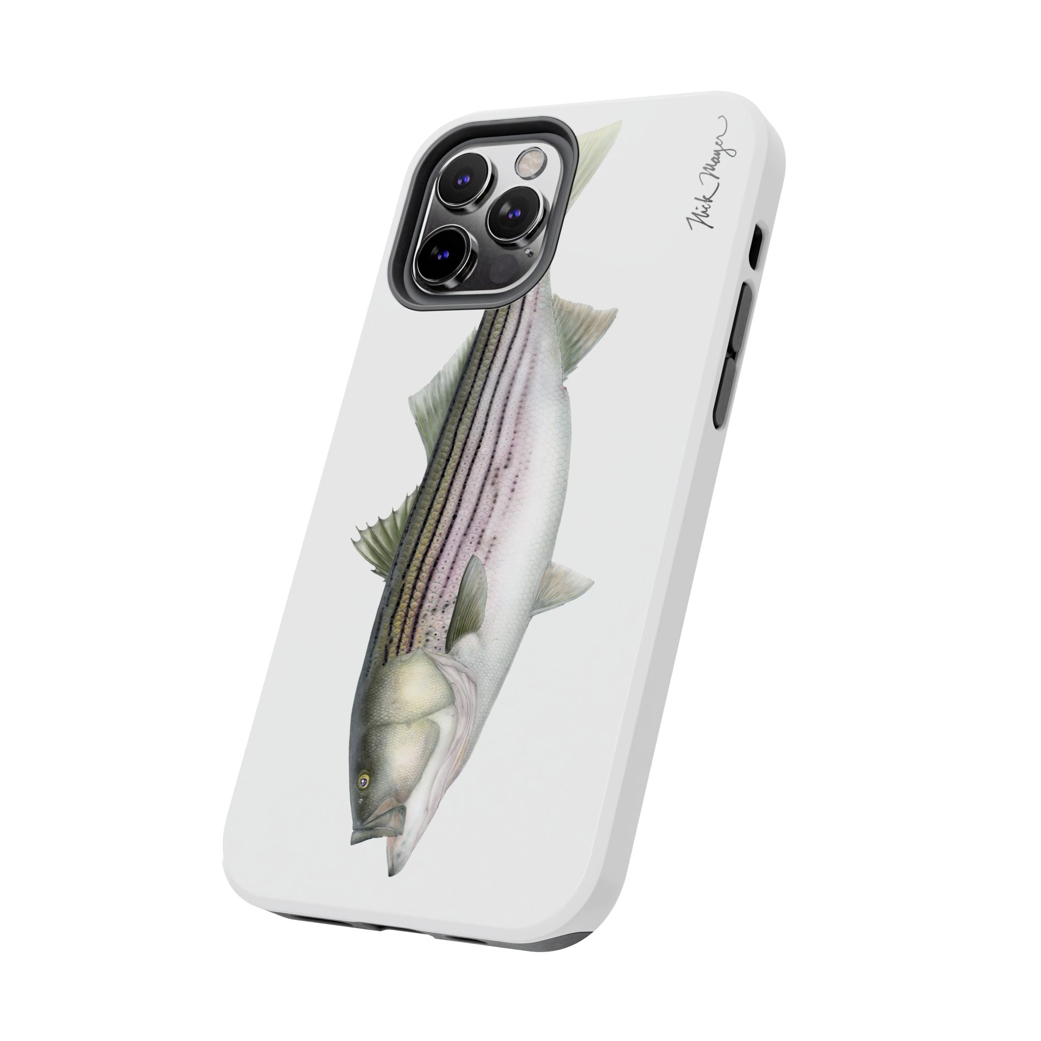 30 lb Striper White Phone Case (iPhone)