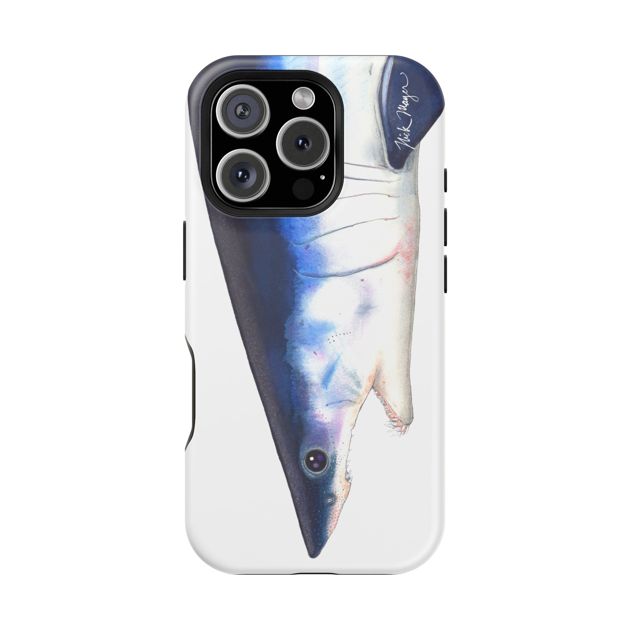 Mako Shark Face MagSafe White iPhone Case