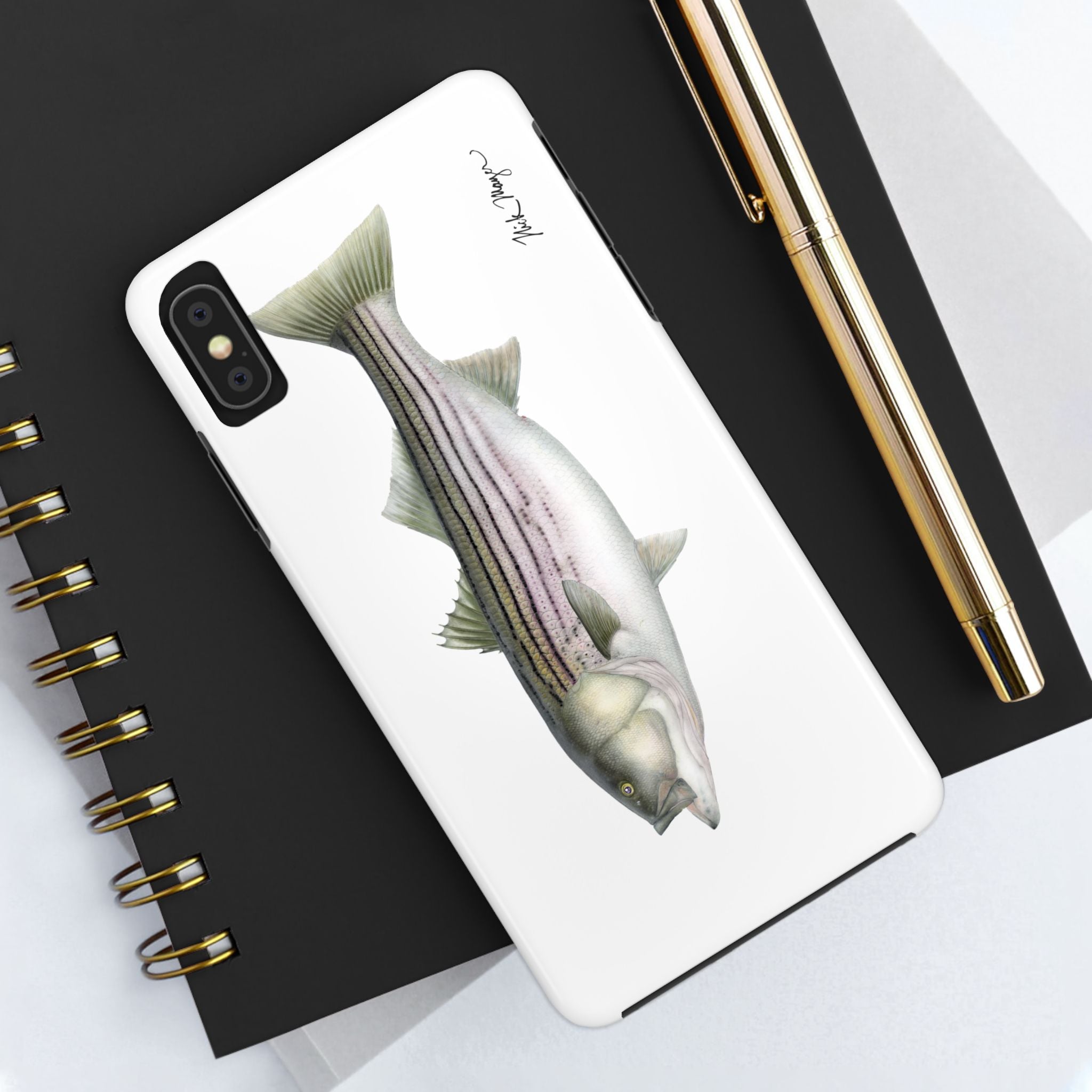 30 lb Striper White Phone Case (iPhone)