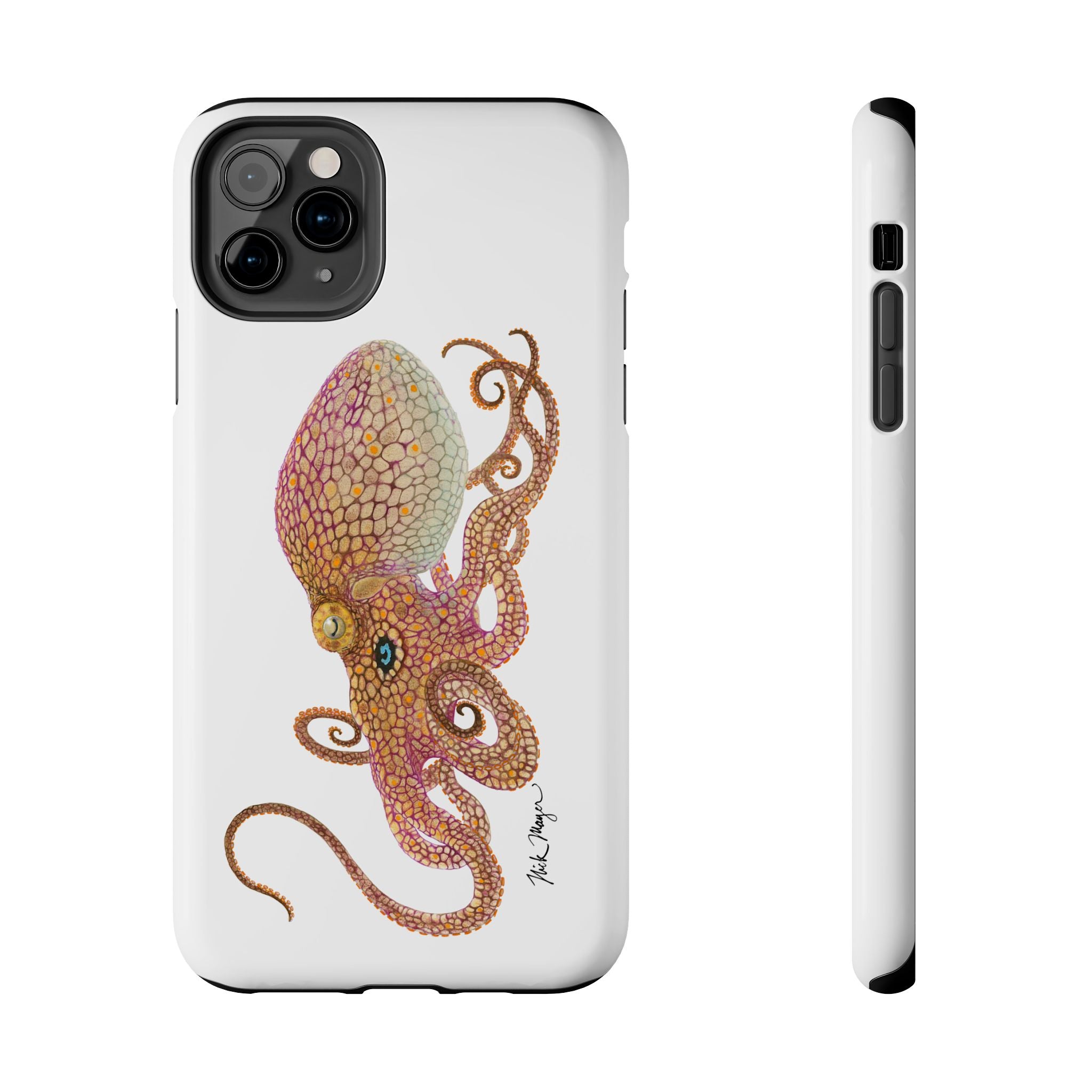 Two Spot Octopus White Phone Case (iPhone)