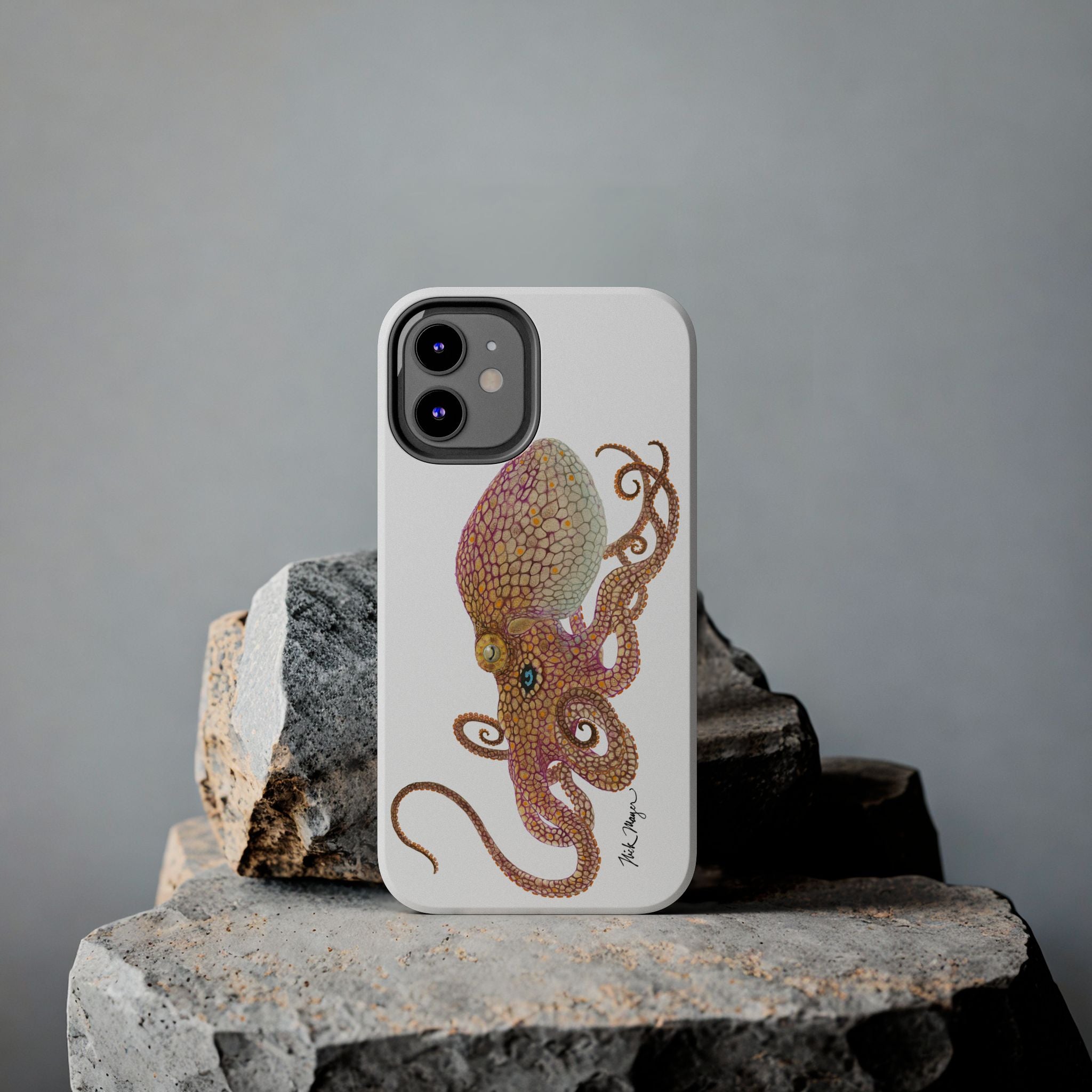 Two Spot Octopus White Phone Case (iPhone)