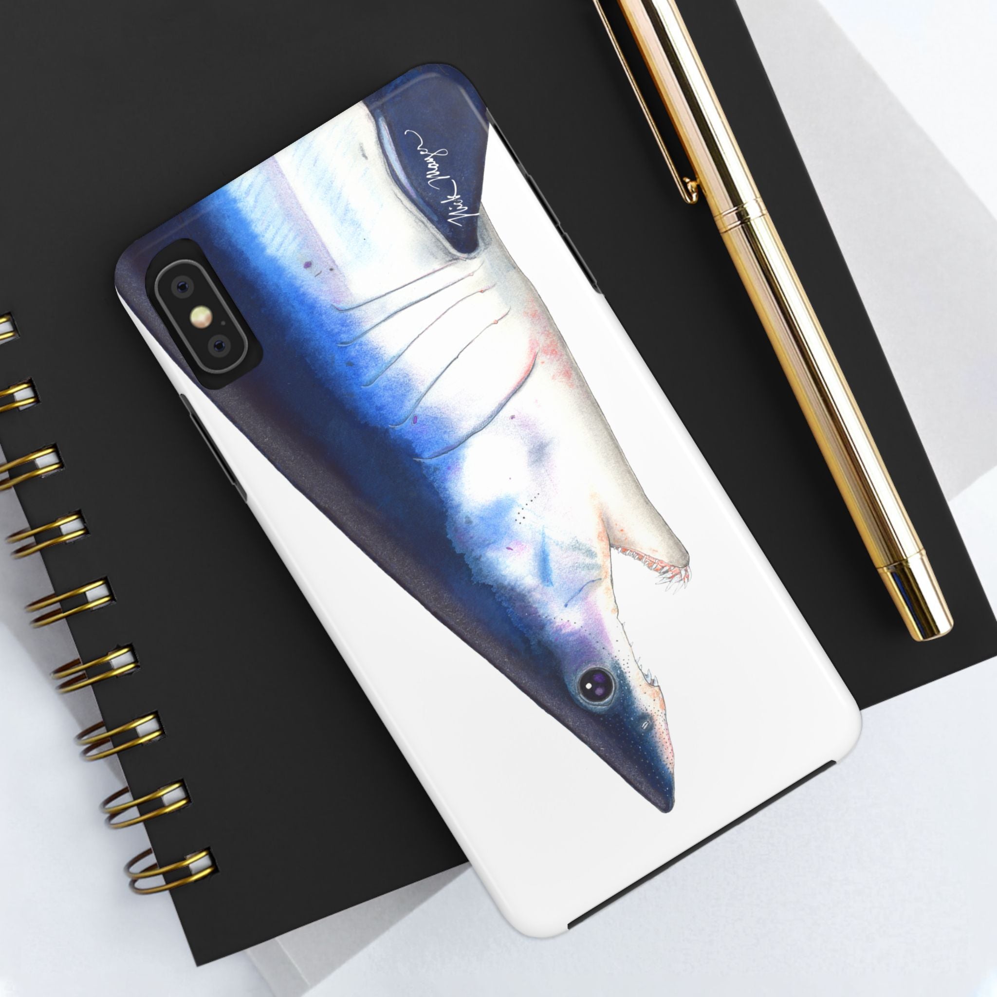 Mako Shark Face White Phone Case (iPhone)