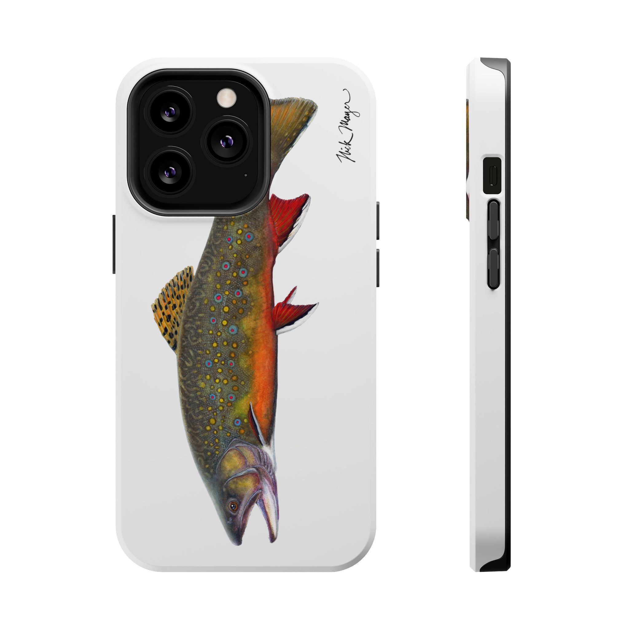 Brook Trout MagSafe White iPhone Case