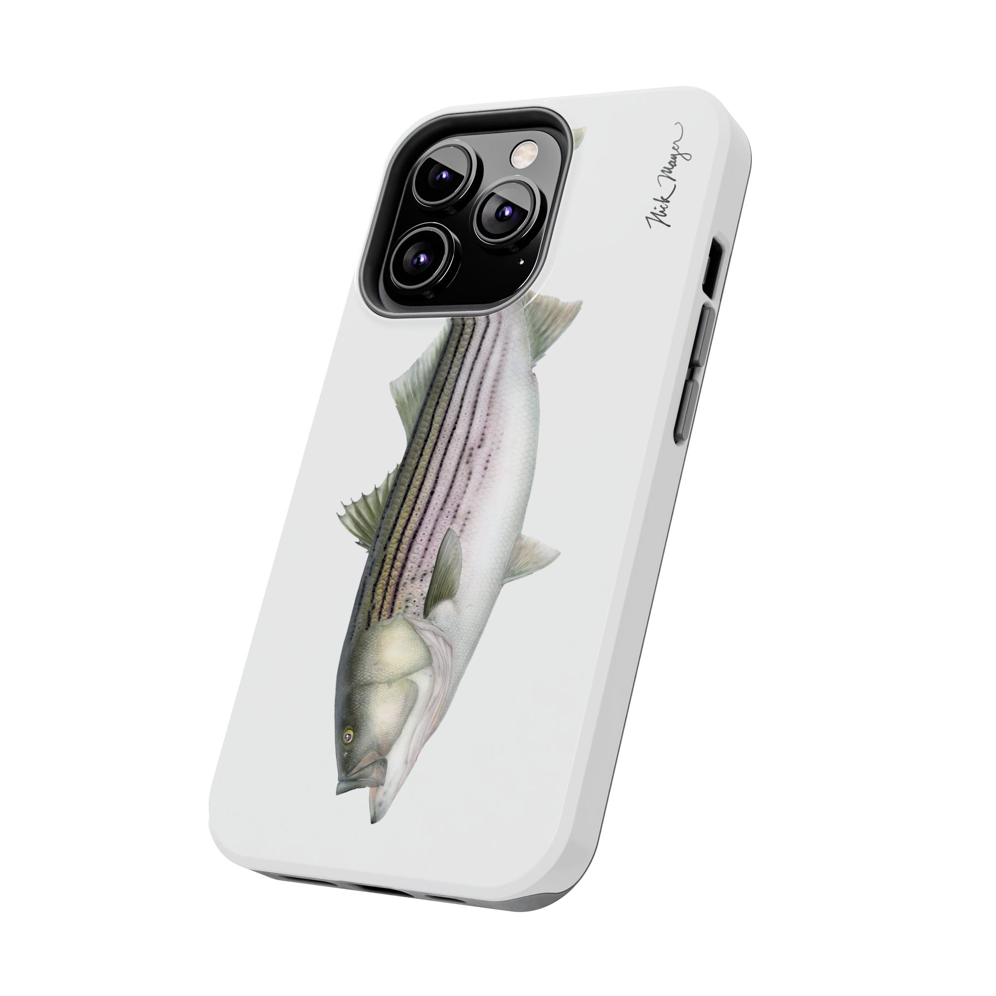 30 lb Striper White Phone Case (iPhone)