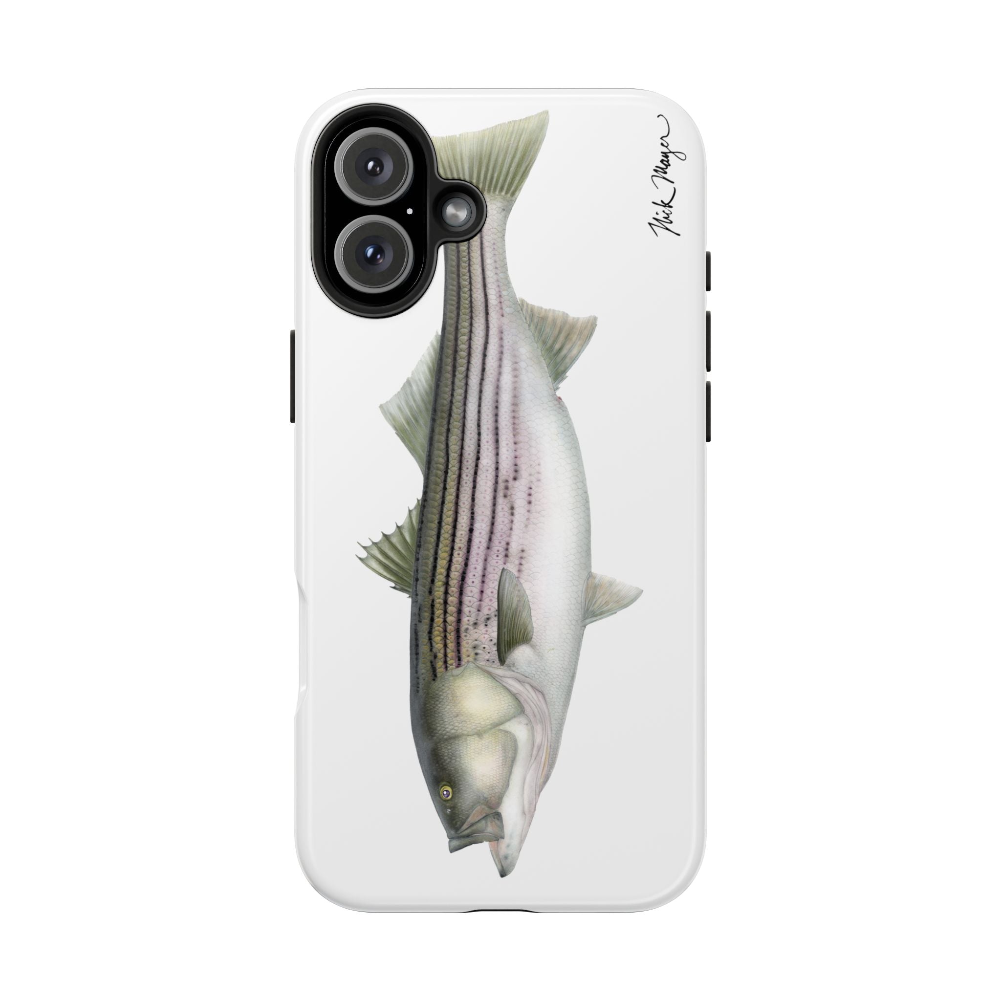 30 lb Striper White Phone Case (iPhone)