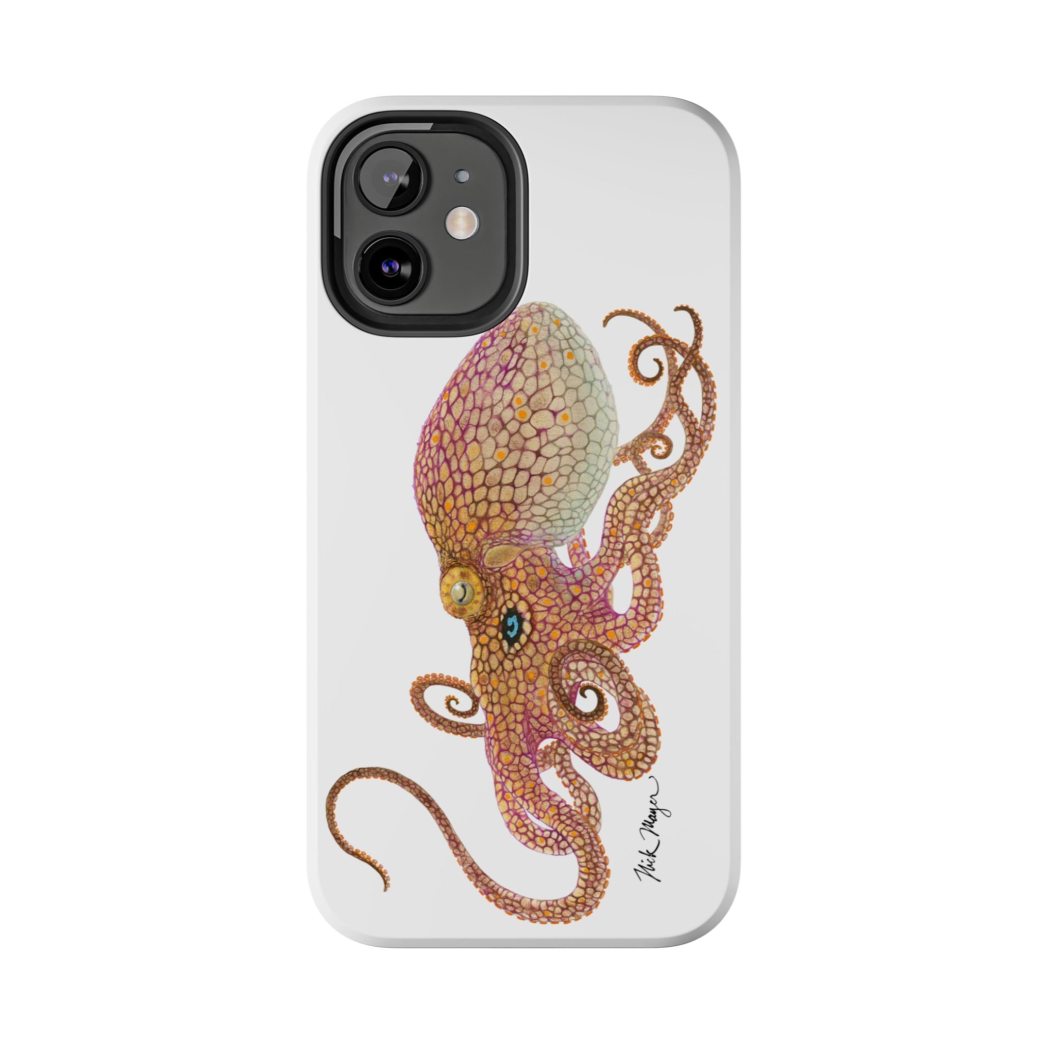 Two Spot Octopus White Phone Case (iPhone)