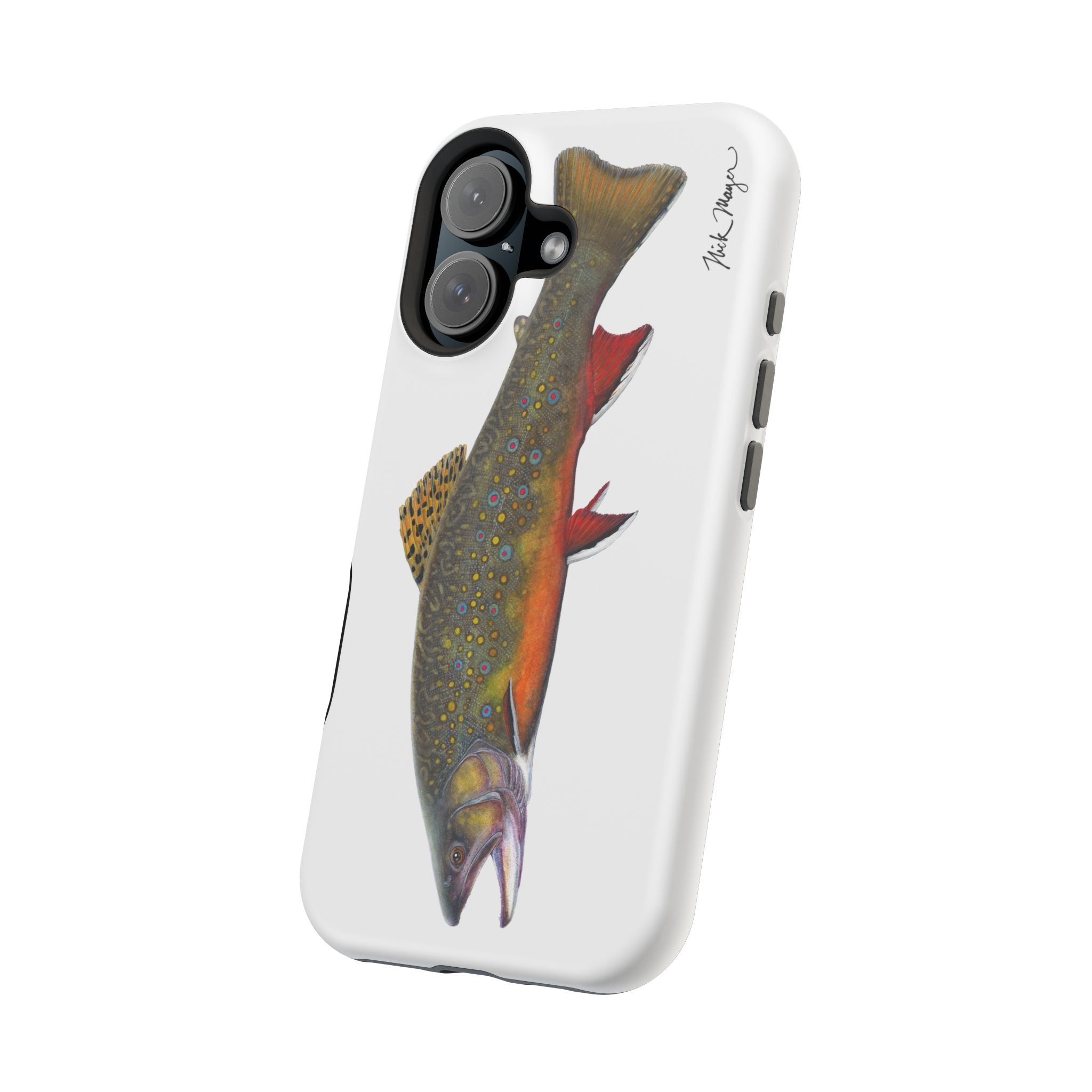 Brook Trout MagSafe White iPhone Case