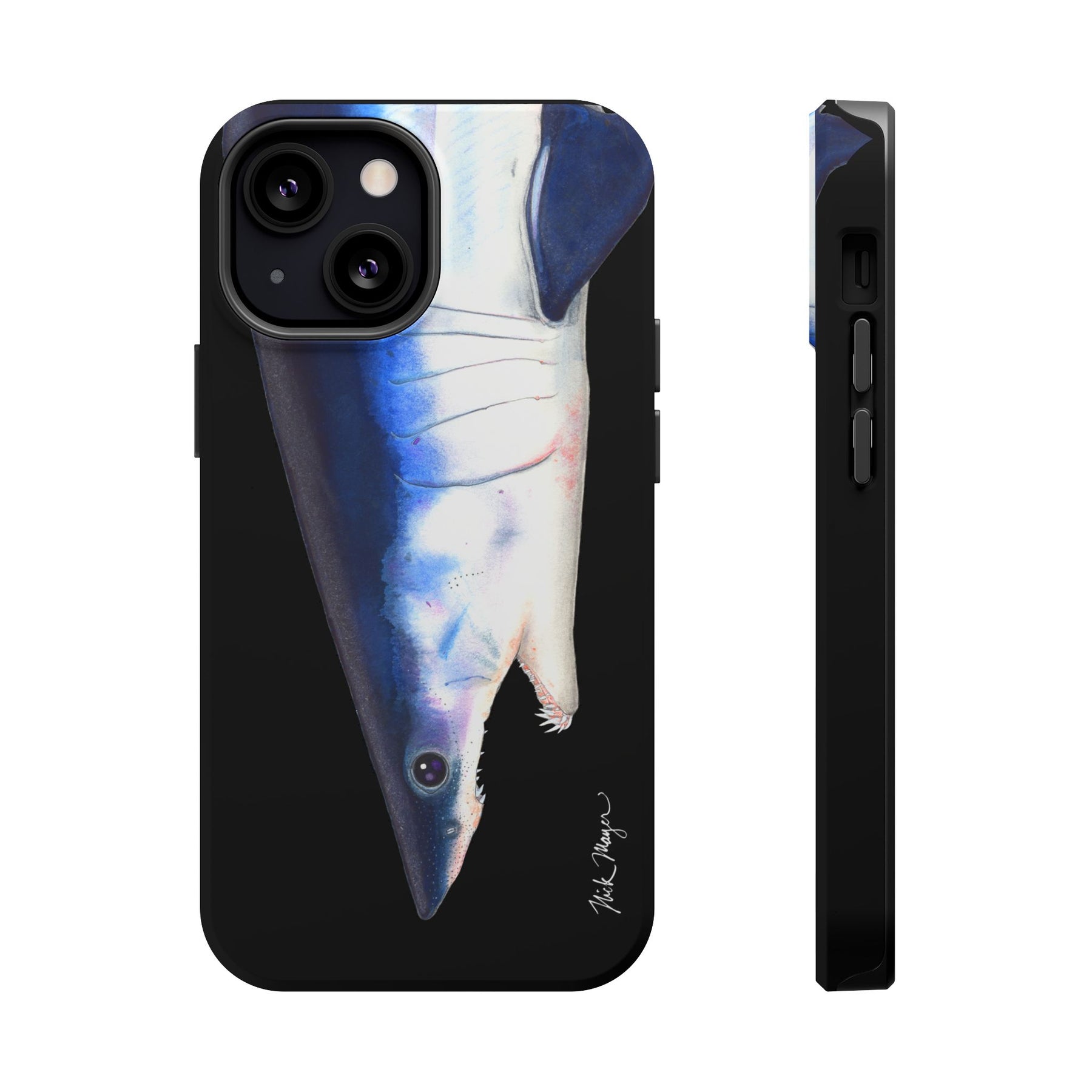 Mako Shark Face MagSafe Black iPhone Case