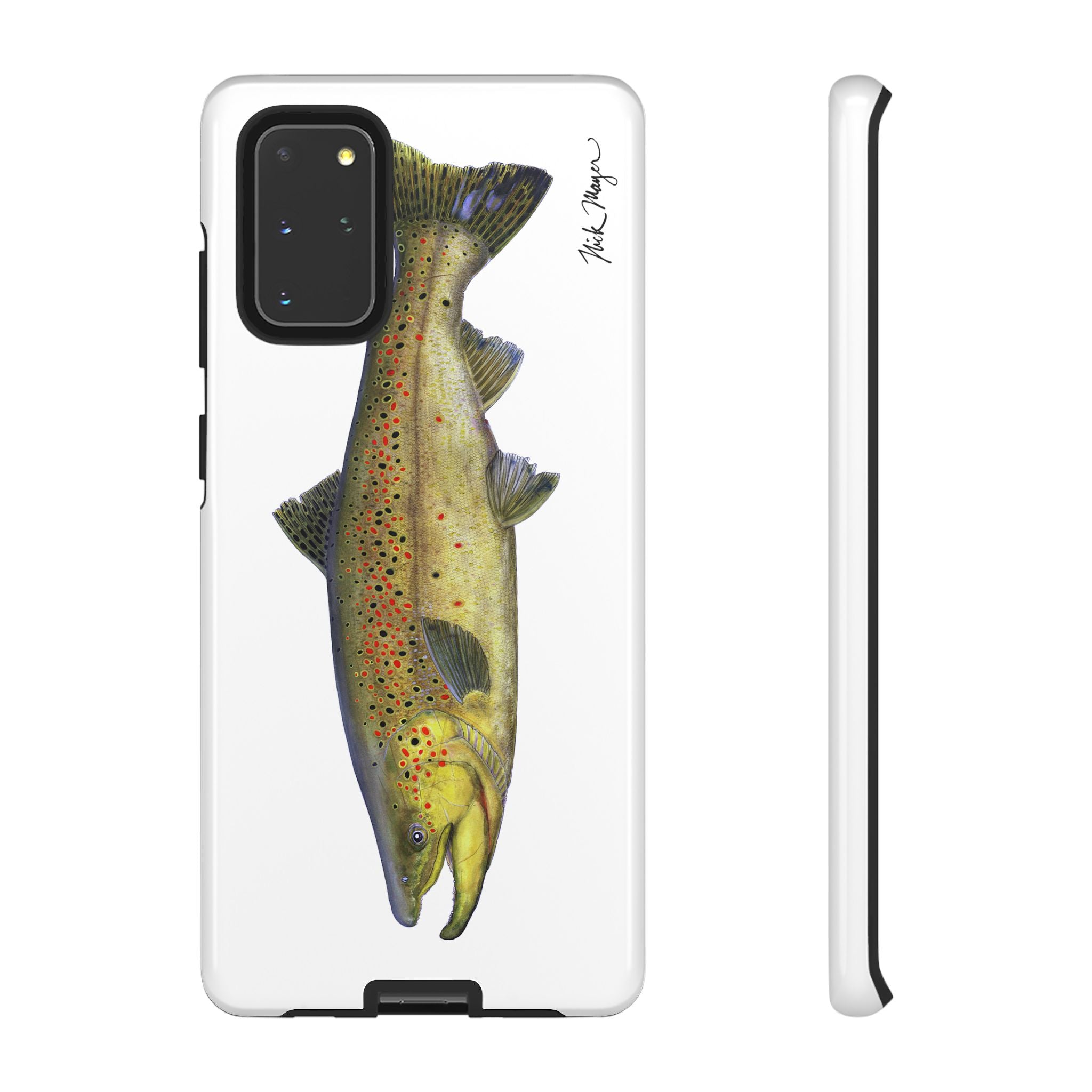 Brown Trout White Phone Case (Samsung)