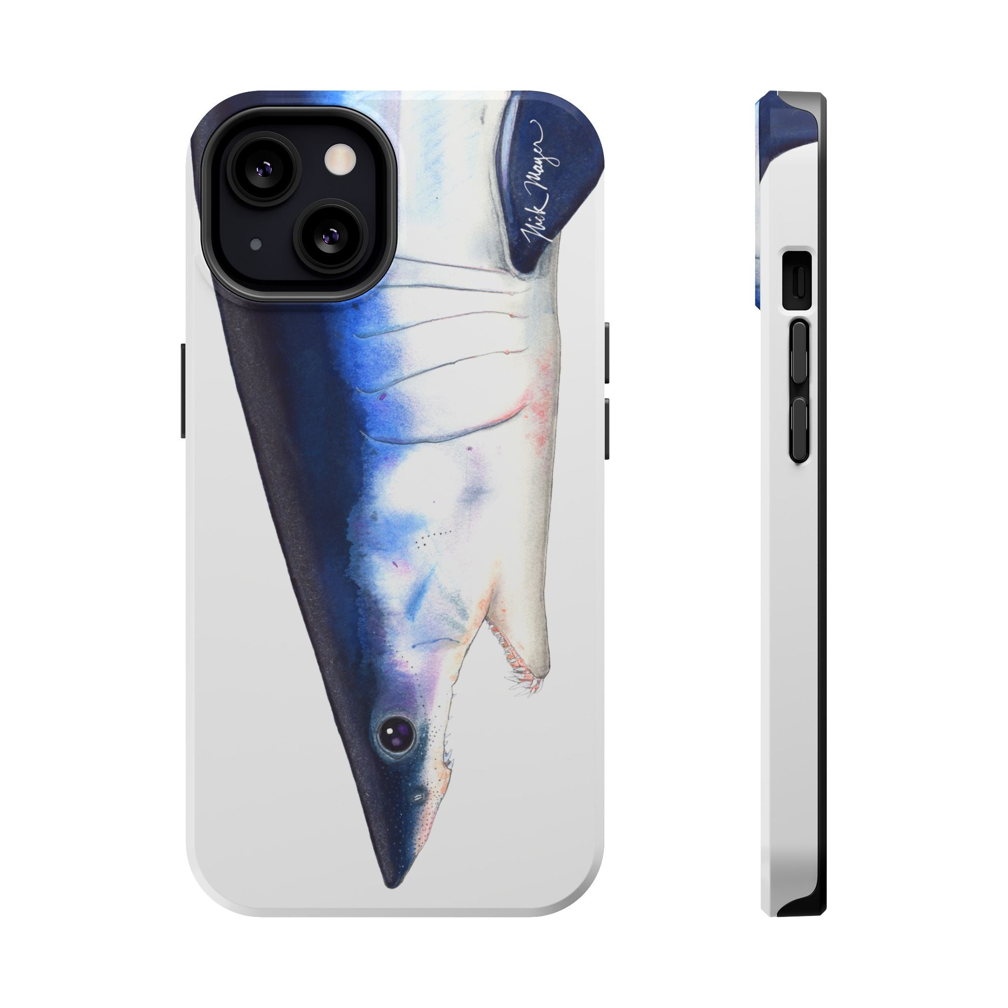 Mako Shark Face MagSafe White iPhone Case