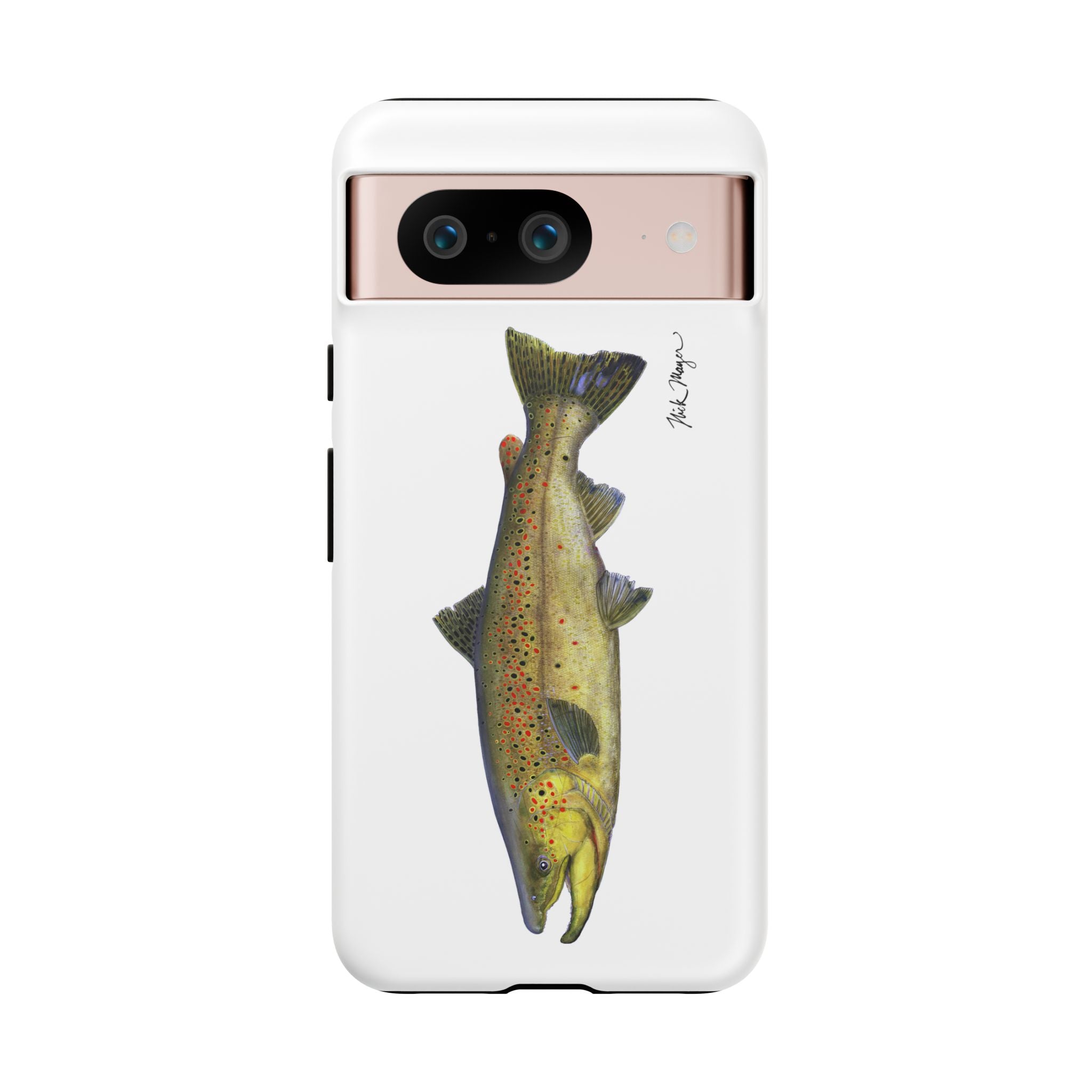 Brown Trout White Phone Case (Samsung)