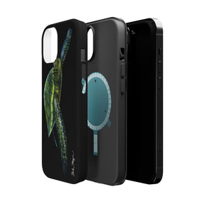 Green Sea Turtle MagSafe Black iPhone Case