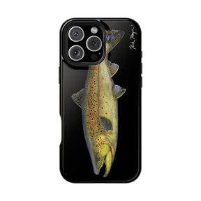 Brown Trout MagSafe Black iPhone Case